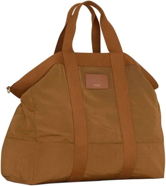 Saint Laurent Paris o1s1wg111124 Size: OS / City Logo Patch Tote Bag in Brown Size ONE SIZE - 2 Thumbnail