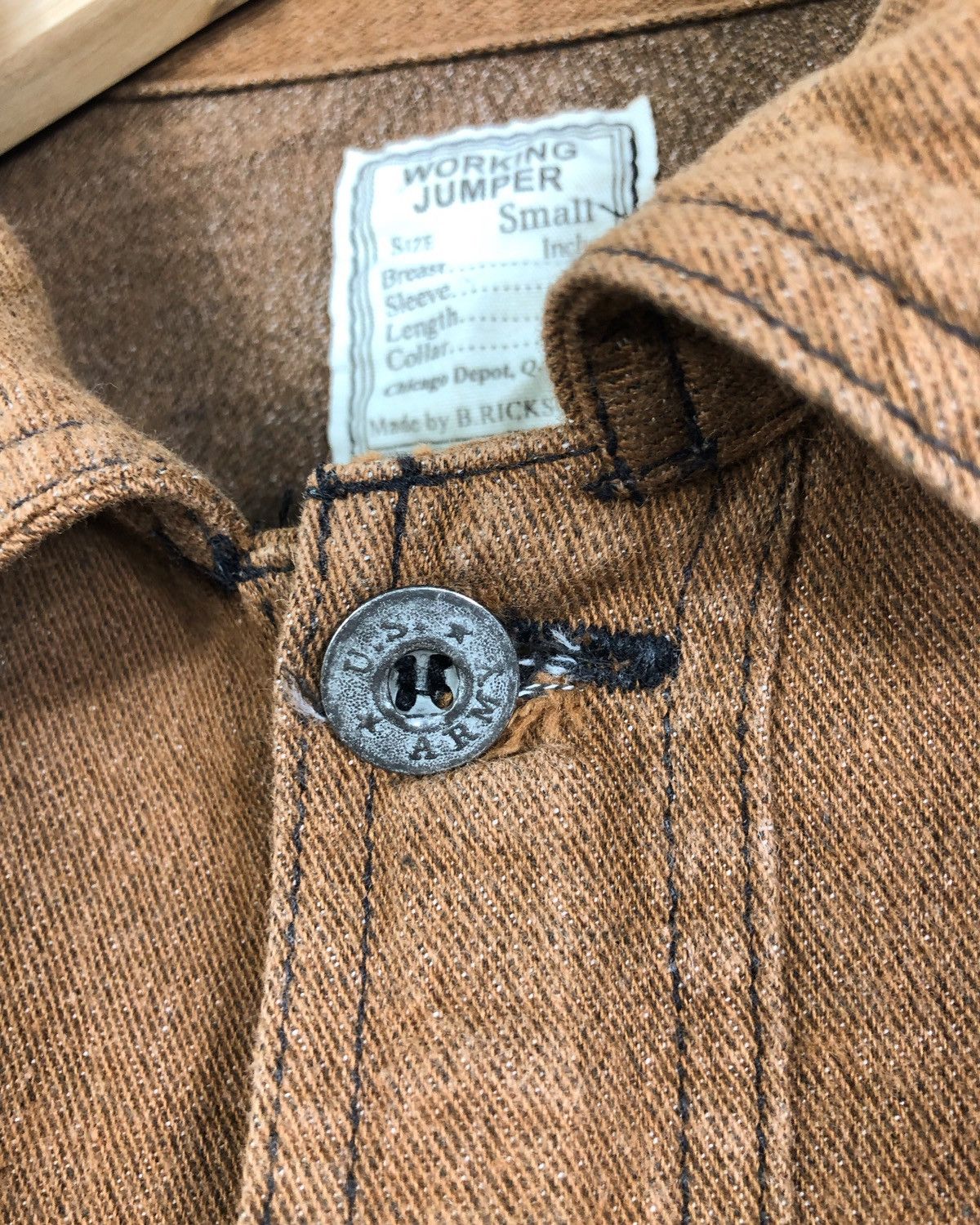 Buzz Rickson's × Vintage Rare Vintage Buzz Rickson’s US Army Workers Working Jumper Size US S / EU 44-46 / 1 - 7 Thumbnail