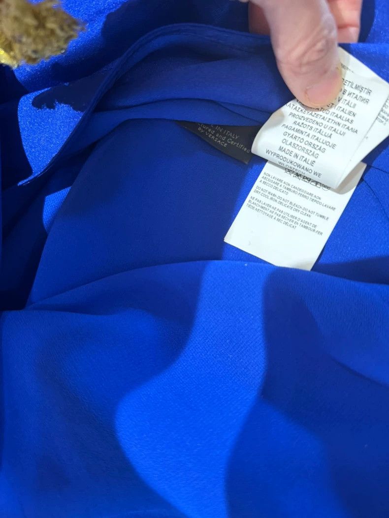 Versace Versace Electric sapphire blue sexy deep V asymmetrical dr Size M / US 6-8 / IT 42-44 - 8 Thumbnail