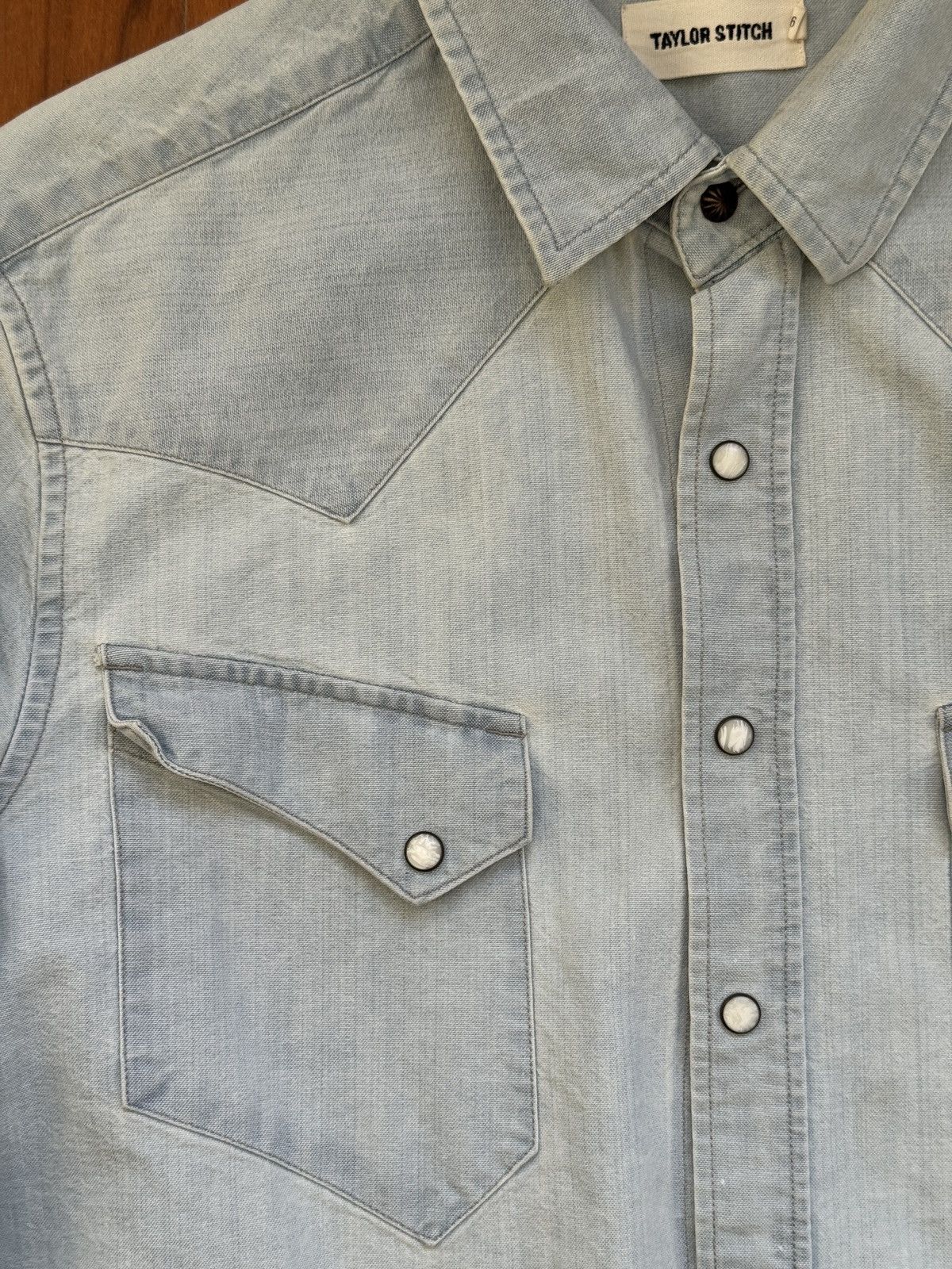 Taylor Stitch Taylor Stitch western shirt pearl snap button denim xs Size US XS / EU 42 / 0 - 2 Thumbnail