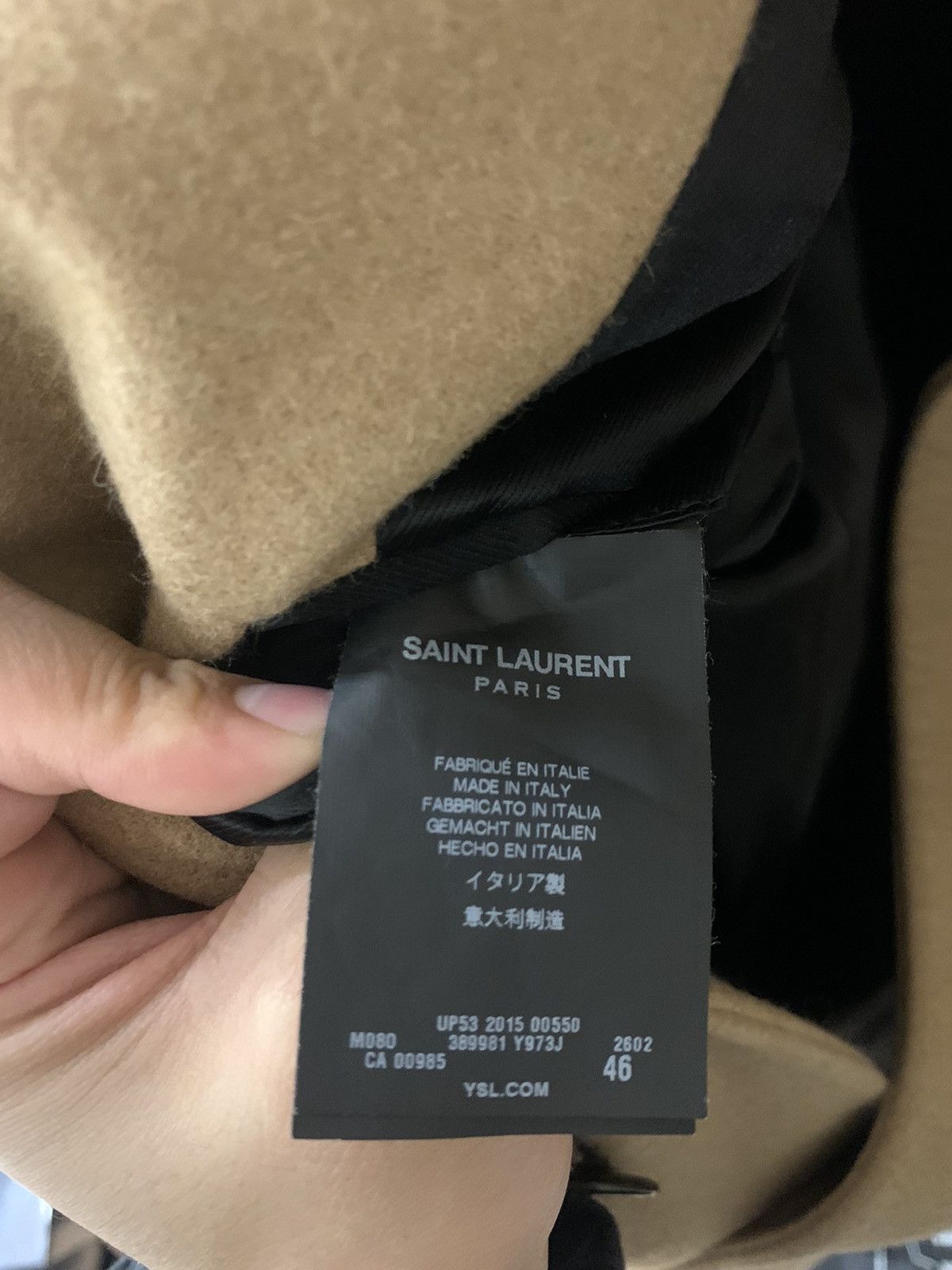 Saint Laurent Paris Saint Laurent 2015FW Camel Chestfield coat Size US S / EU 44-46 / 1 - 5 Thumbnail