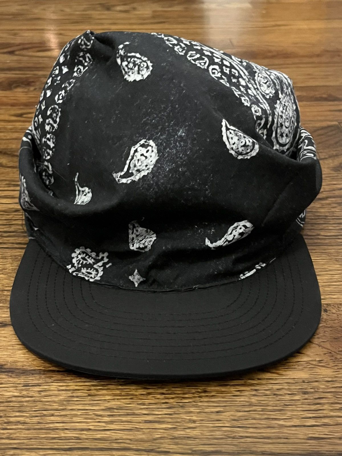 Japanese Brand × Vintage Bandana Hat - black Size ONE SIZE - 2 Thumbnail
