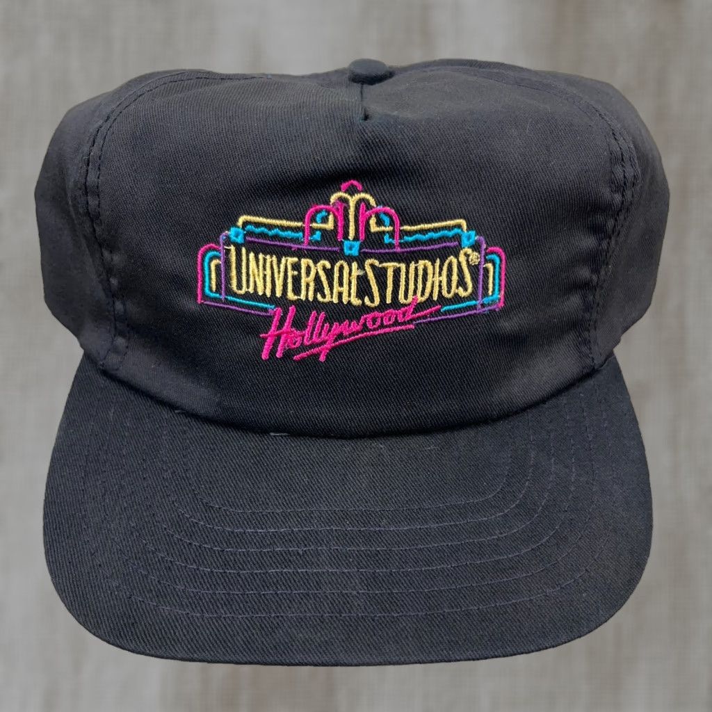 Vintage VINTAGE Universal Studios Hollywood Baseball Cap Hat Men Adjustable Black 80s Retro Outdoors Size ONE SIZE - 1 Thumbnail
