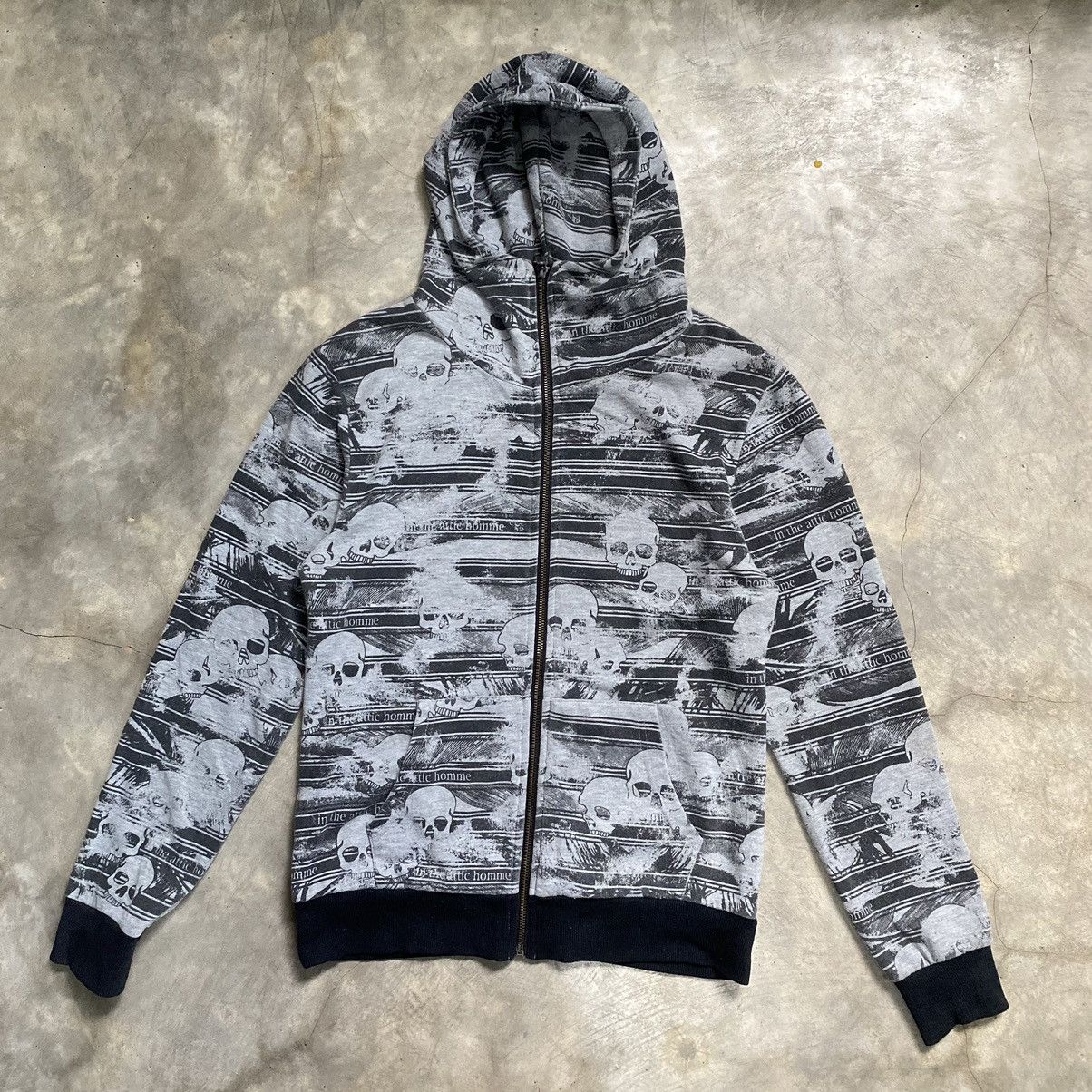 In The Attic In The Attic Vkei Style Skull Zip Hoodie Size US M / EU 48-50 / 2 - 1 Thumbnail