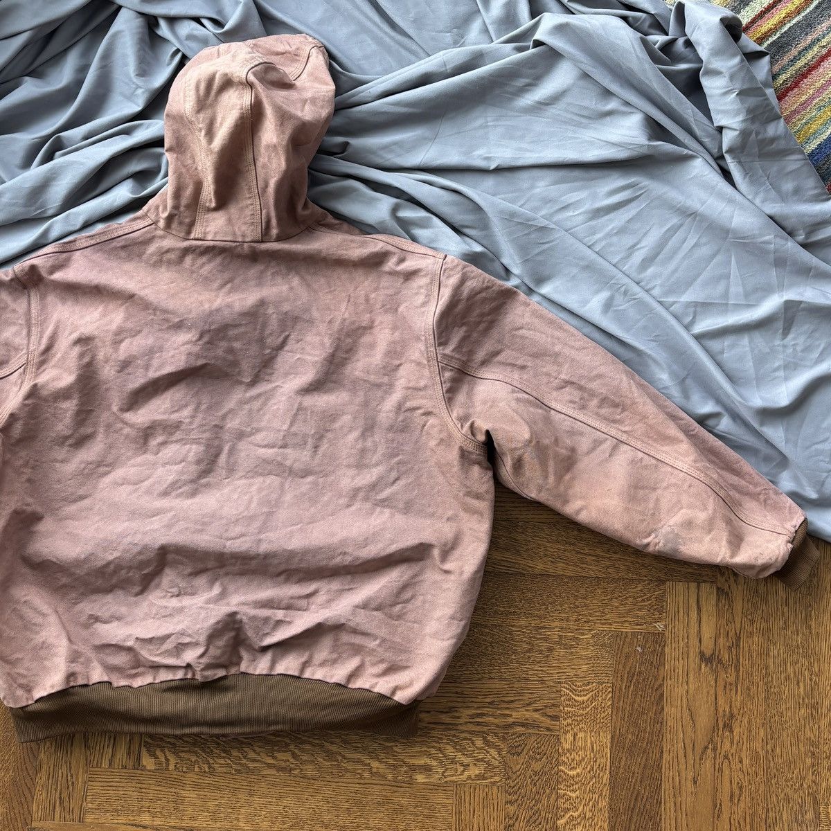 Carhartt × Vintage Vintage Carhartt Hooded Detroit Jacket Rust Clay Thermal 90s Size US XL / EU 56 / 4 - 11 Thumbnail