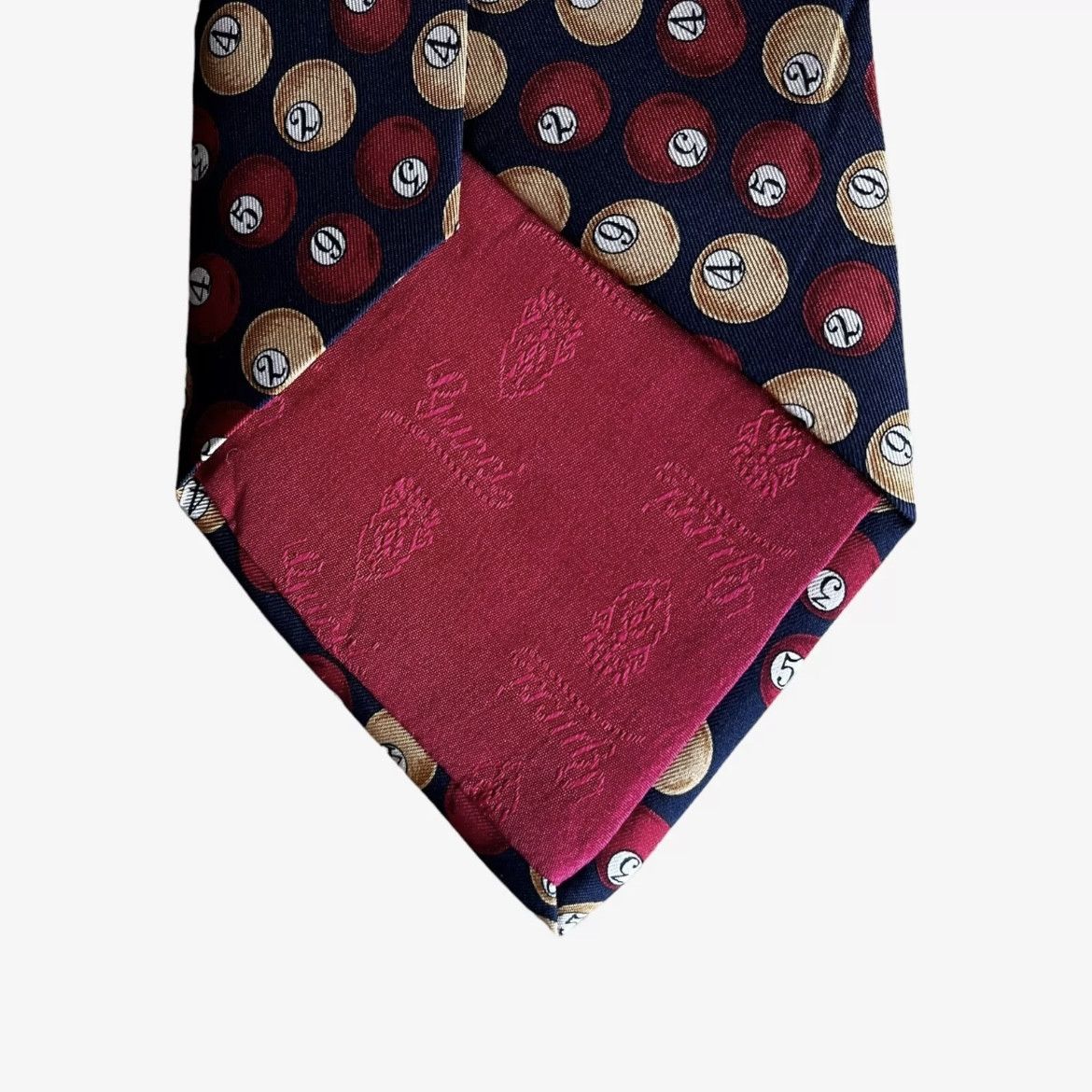 Gucci Vintage 80s Gucci Snooker Ball Silk Tie Size ONE SIZE - 4 Thumbnail