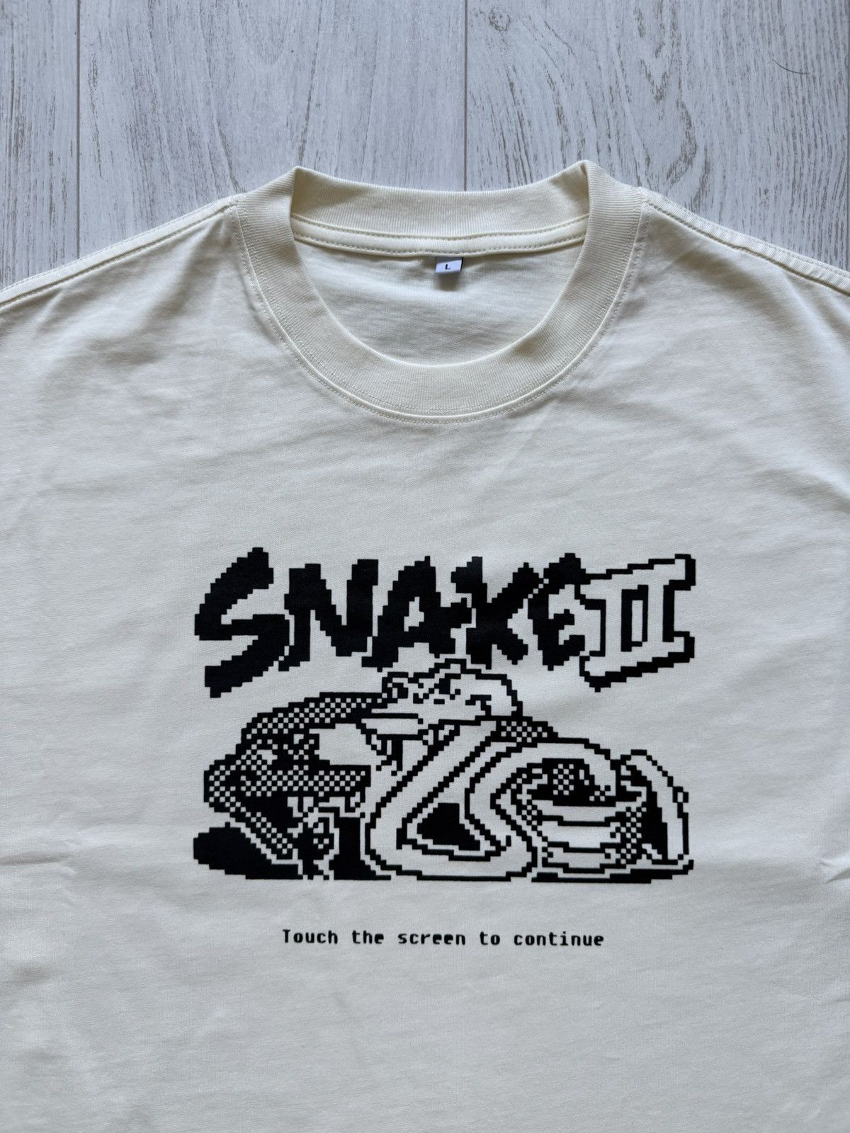 Other Snake II Nokia Custom Boxy Vintage Retro Creme T-Shirt L Size US L / EU 52-54 / 3 - 2 Thumbnail