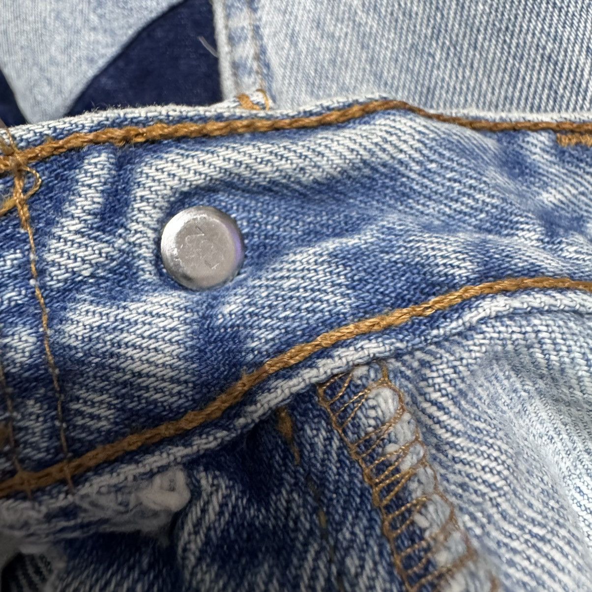 Japanese Brand Vintage Levis 501 Patchwork Jeans Remake By Kalimera Size US 31 - 21 Thumbnail