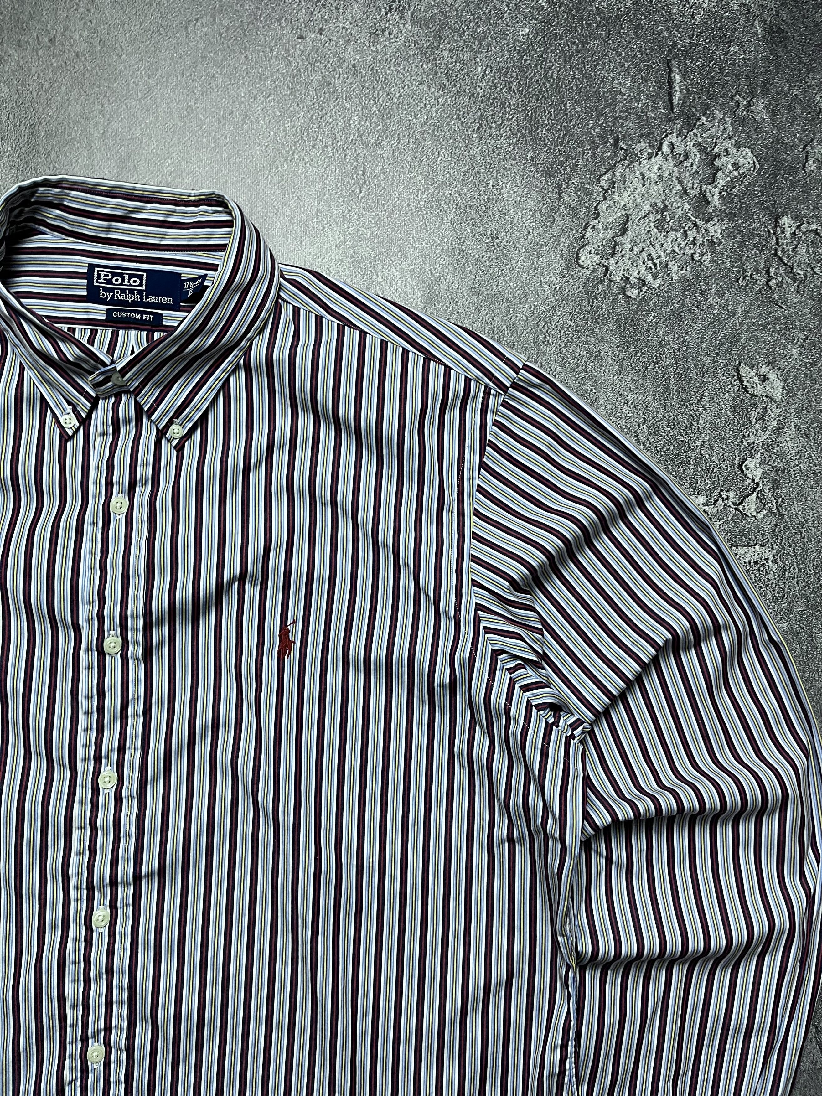 Polo Ralph Lauren 90x Vintage Button Up Polo Ralph Lauren Big Pony Striped XL Size US XL / EU 56 / 4 - 2 Thumbnail