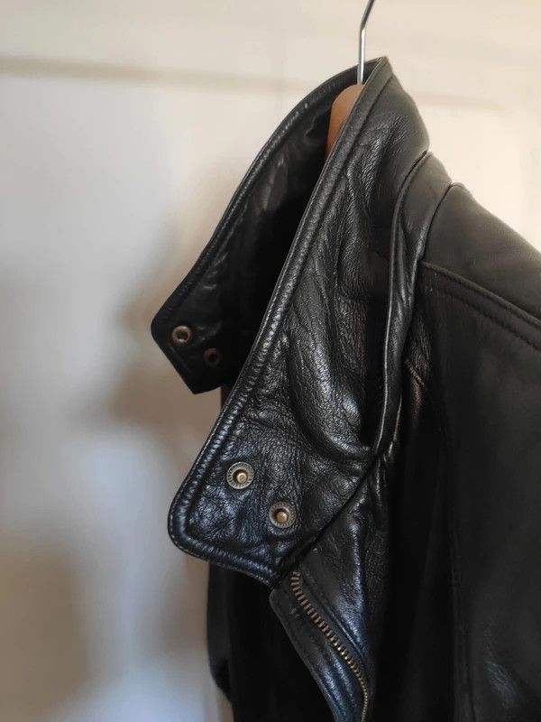Leather Unique 90s Vintage Leather Coat Size M / US 6-8 / IT 42-44 - 11 Thumbnail