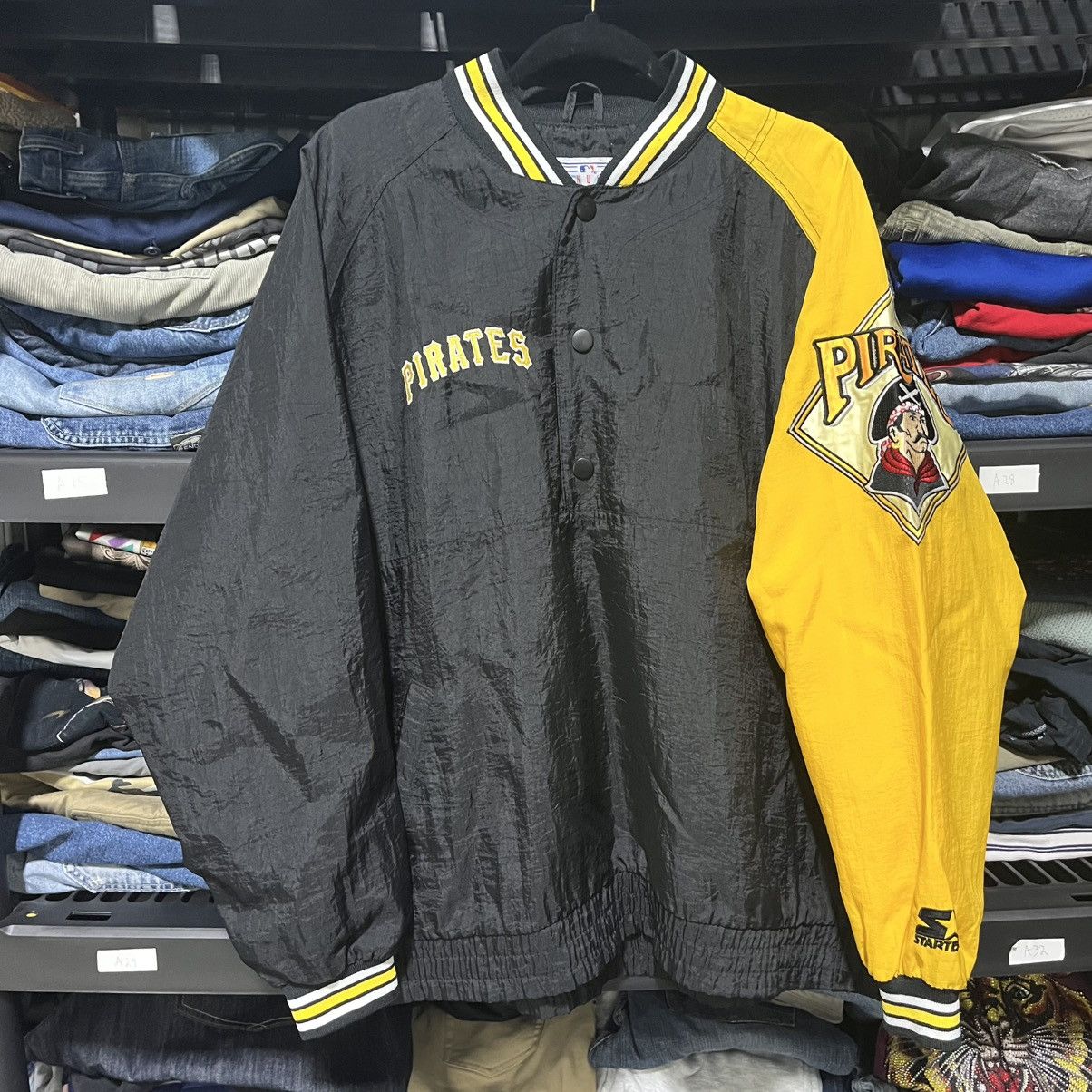 Starter VINTAGE 90s PITTSBURGH PIRATES STARTER JACKET BLACK YELLOW Size US L / EU 52-54 / 3 - 3 Thumbnail