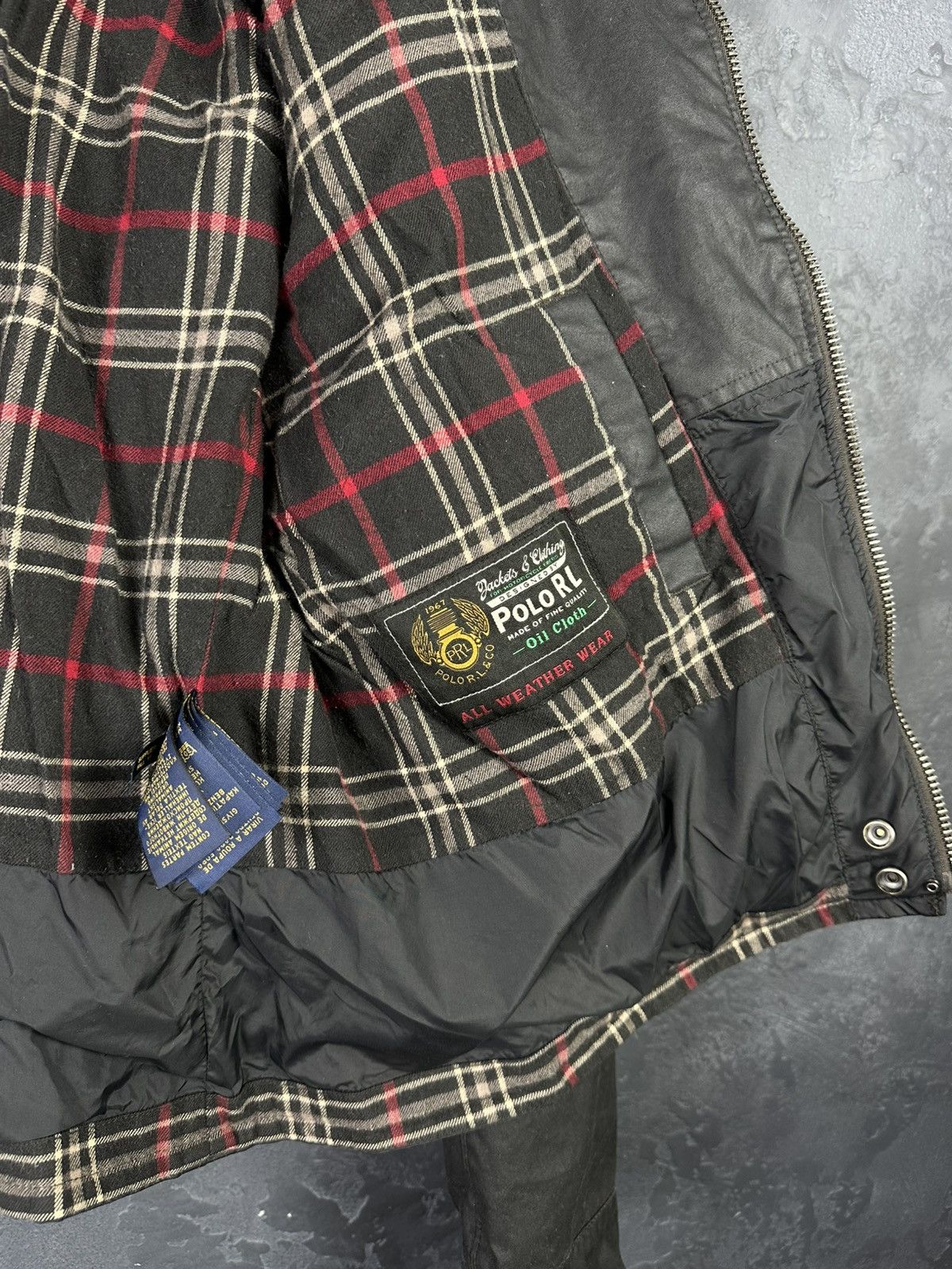 Polo Ralph Lauren × Vintage Polo Ralph Lauren Double Riders Oiled Leather Jacket SizeS-M Size US S / EU 44-46 / 1 - 19 Thumbnail