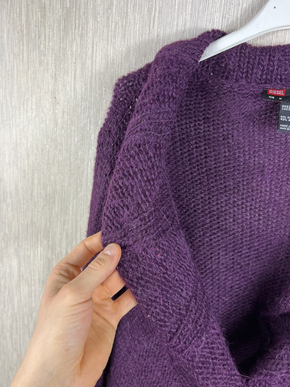 Diesel Vintage Diesel y2k alpaca open knit sweater cardigan goth Size M / US 6-8 / IT 42-44 - 17 Thumbnail