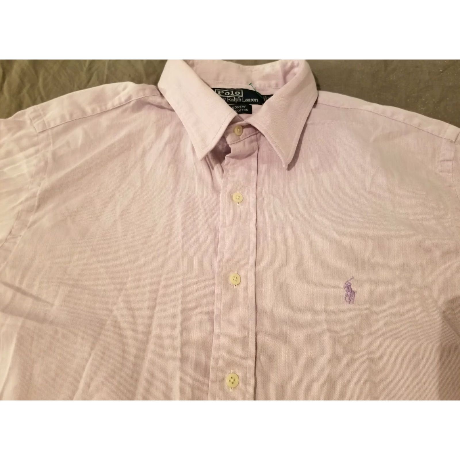Polo Ralph Lauren Polo Ralph Lauren Dress Shirt Mens Purple Button Cotton 17 1/2 32 33 Size 48R - 2 Thumbnail