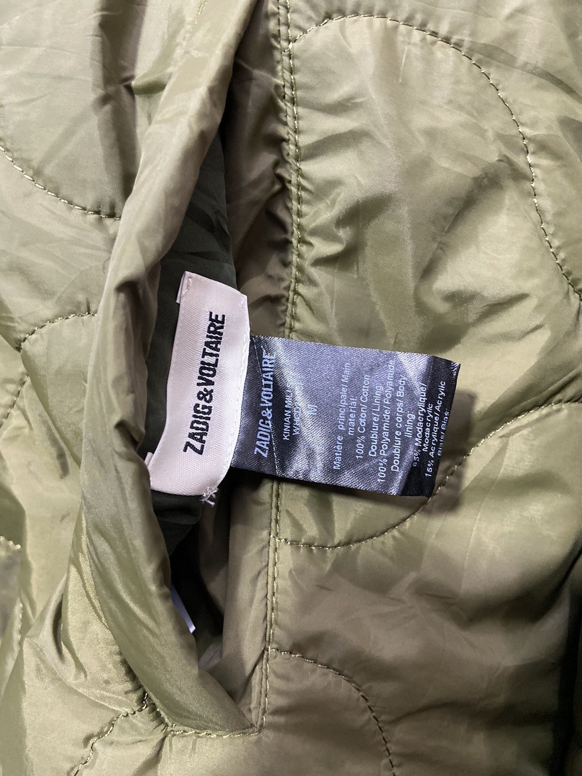 Zadig & Voltaire Zadig & Voltaire Green Fur Down Jacket Nylon Size US M / EU 48-50 / 2 - 9 Thumbnail