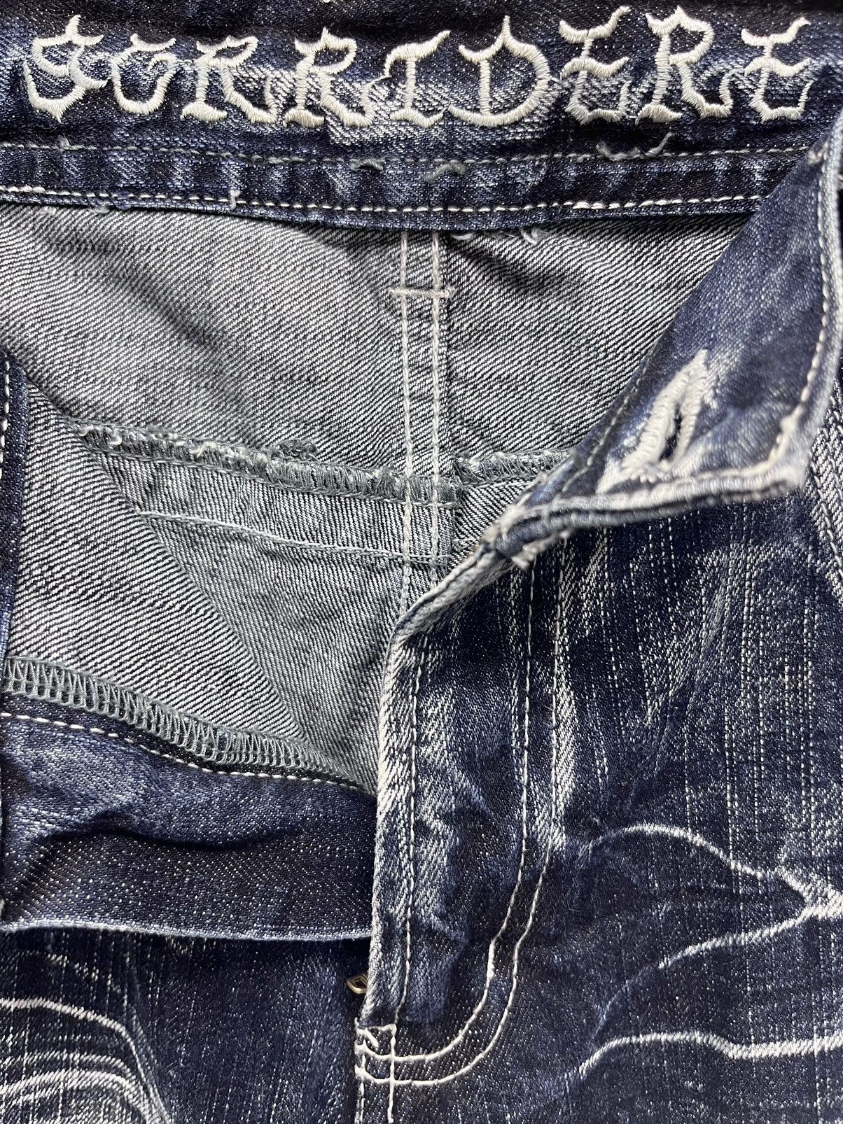 Japanese Brand PUNKFLARE🔥SORRIDERE Distressed Acid Whiskered Denim Japan💥 Size US 34 / EU 50 - 10 Thumbnail