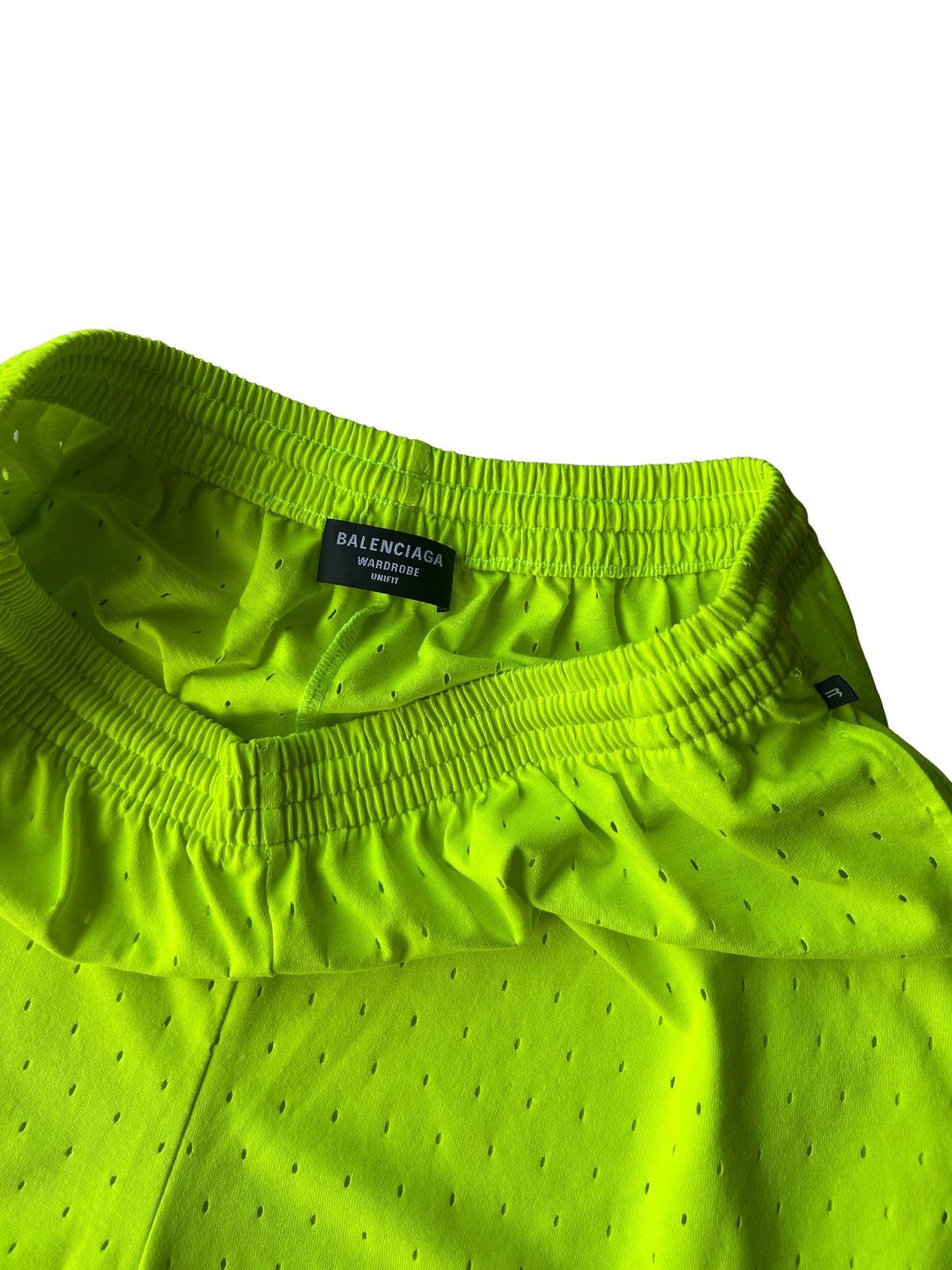 Balenciaga Balenciaga Green Neon Mesh Shorts Size US 34 / EU 50 - 2 Thumbnail