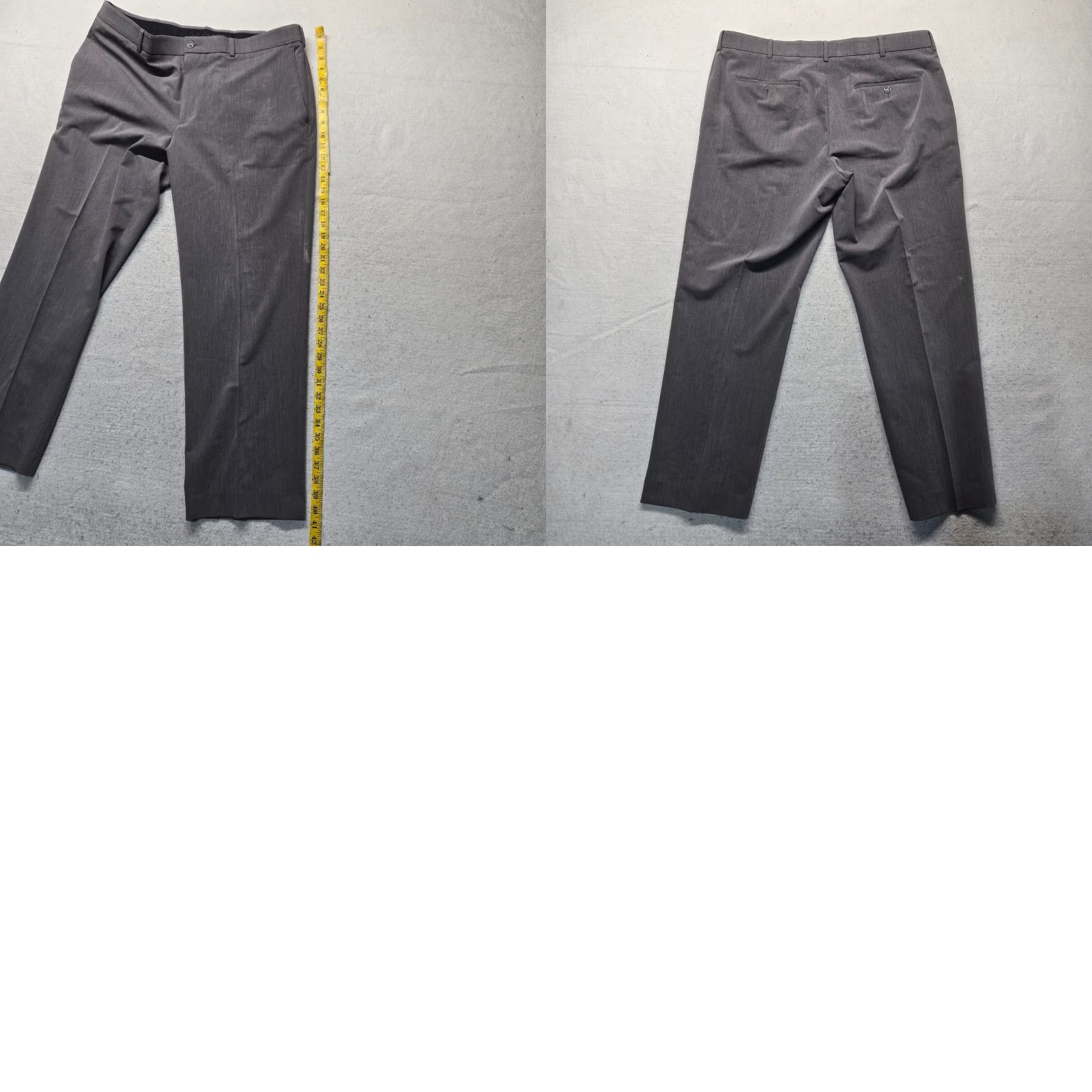 Savane Savane Dress Pants Solid Gray Flat Front Straight Fit Adult Men 38 x 30 Pants Dress Pants Gray 90s, Business Mens 38x30 Size US 38 / EU 54 - 8 Thumbnail