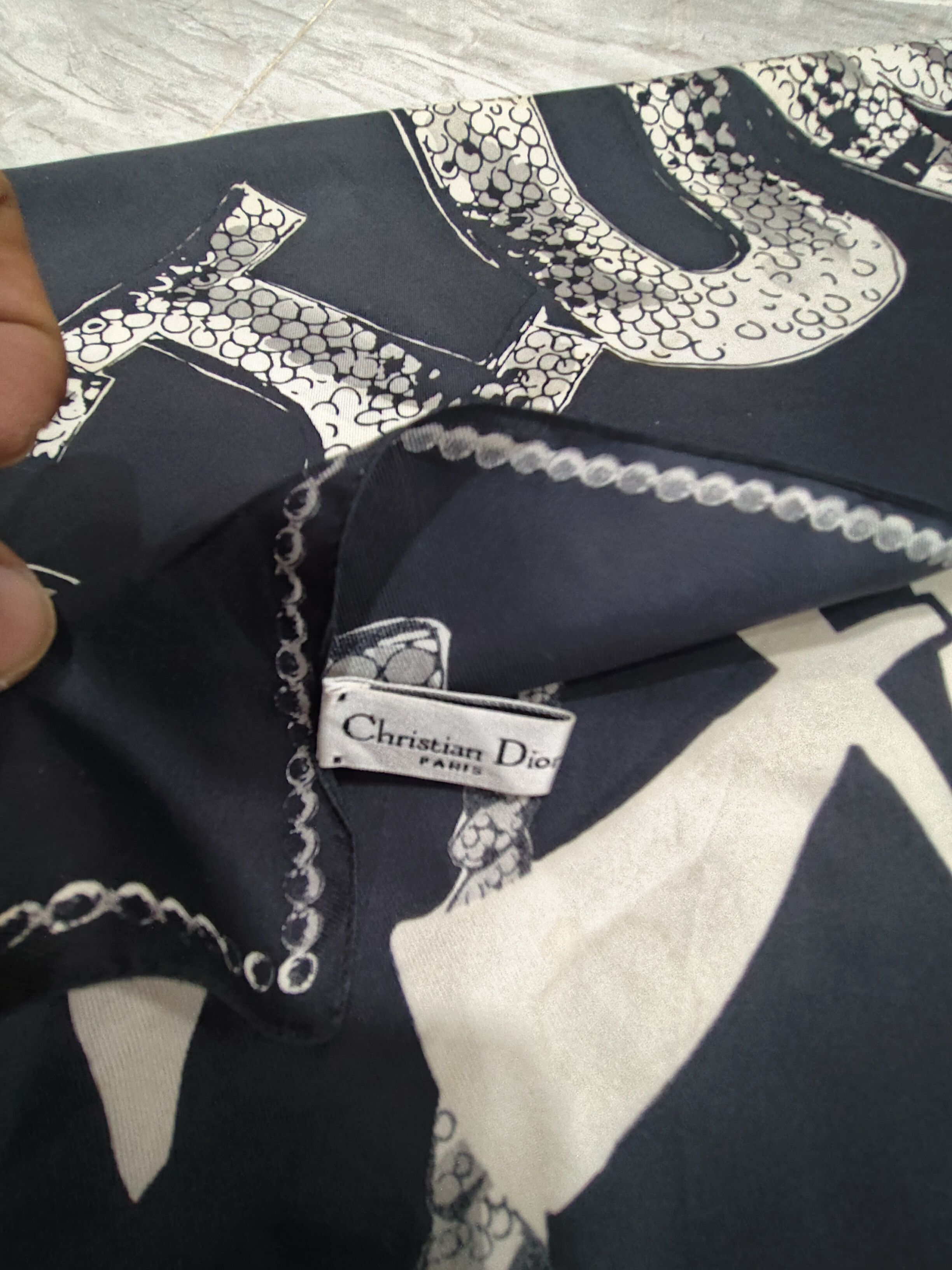 Christian Dior Monsieur × Dior × Vintage Dior Silk Scarf Made in Italy Size ONE SIZE - 4 Thumbnail