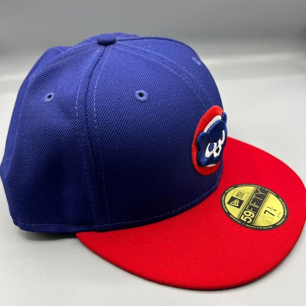New Era Chicago Cubs Hat Men 7 3/4 59Fifty New Era Fitted Cap Size ONE SIZE - 3 Thumbnail