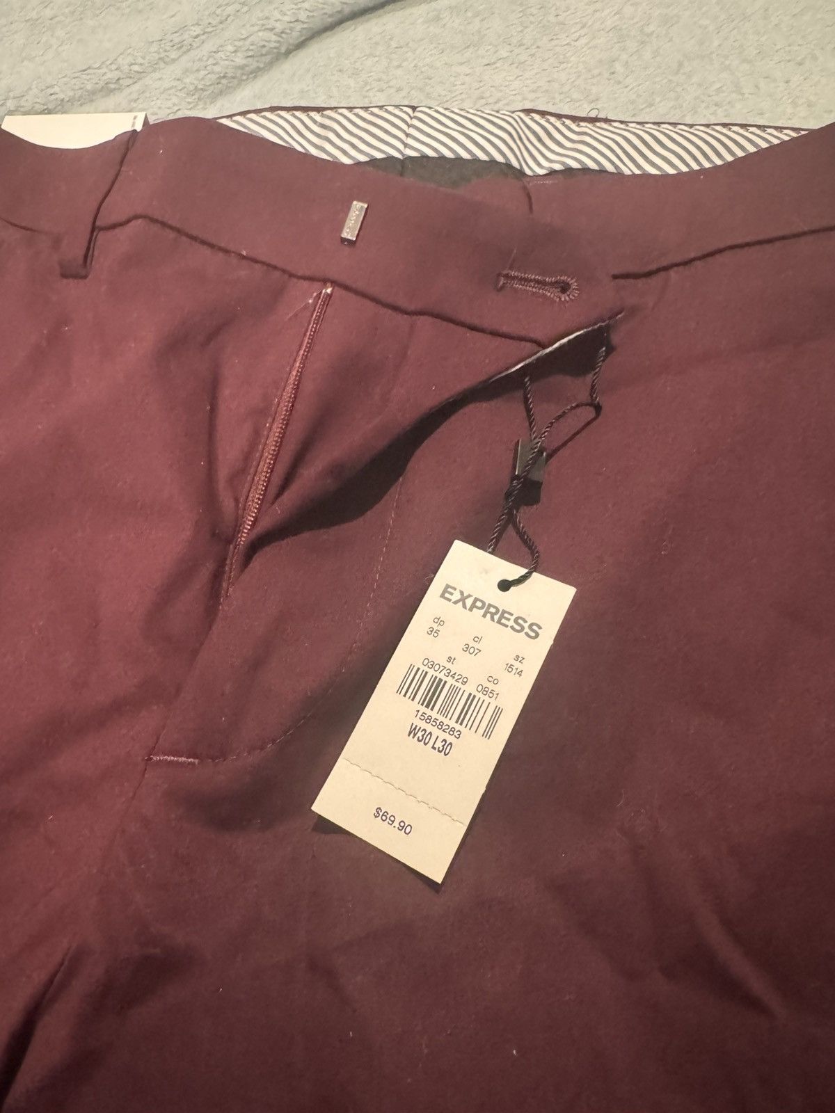 Express Maroon Express Slim Dress Pants Size US 30 / EU 46 - 2 Thumbnail