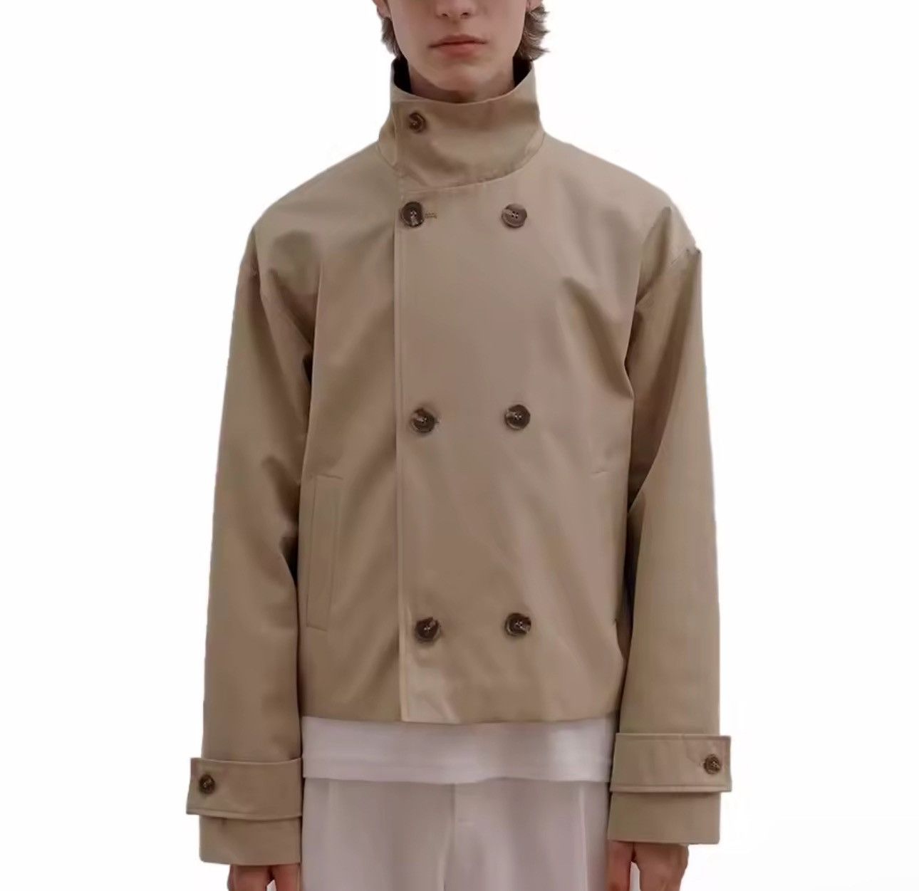 Other Casual Streetwear Khaki Elegant Trench Coat Designer y2k Size US M / EU 48-50 / 2 - 4 Thumbnail