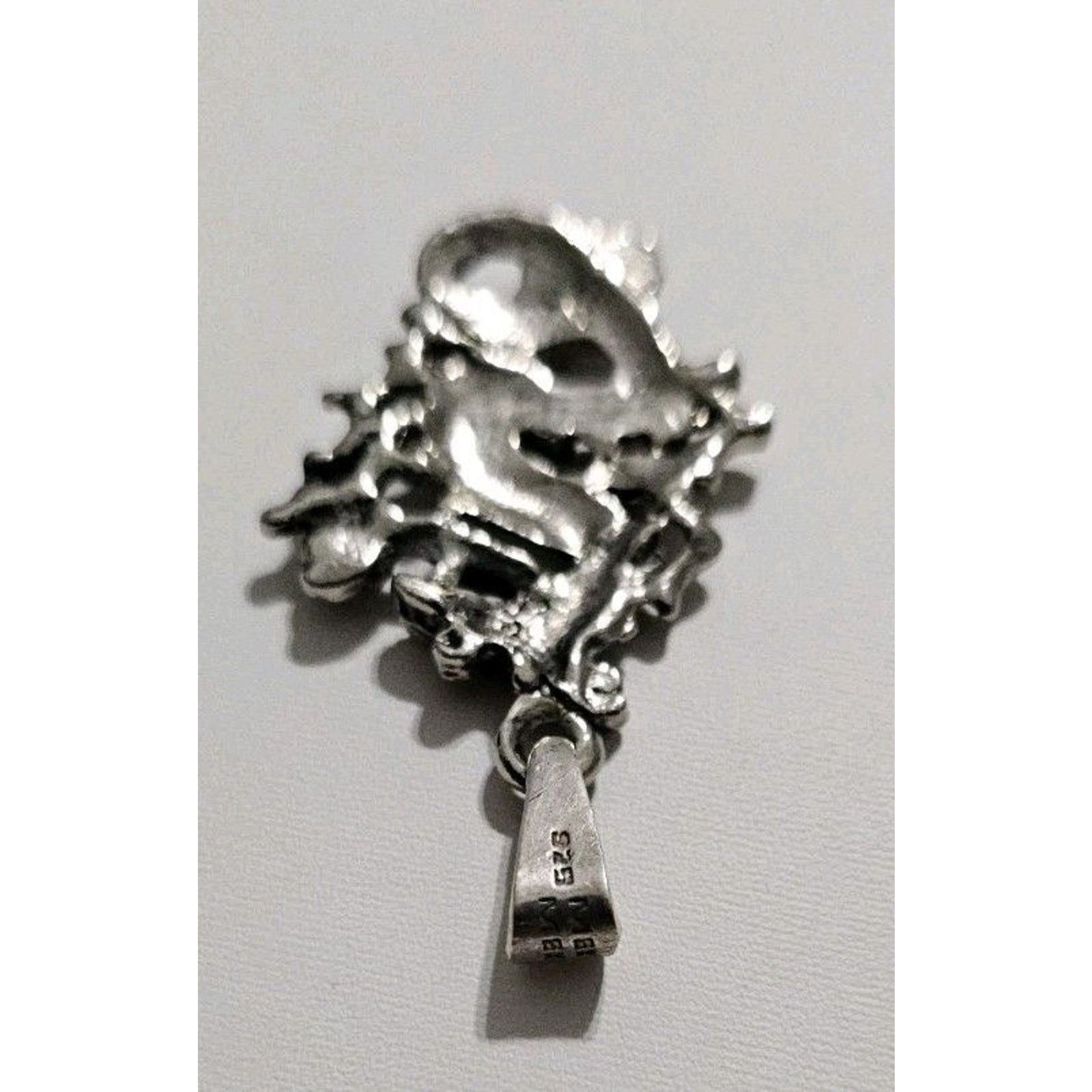 Other Sterling Silver Dragon Pendant Charm 925 With Stones Size ONE SIZE - 6 Thumbnail