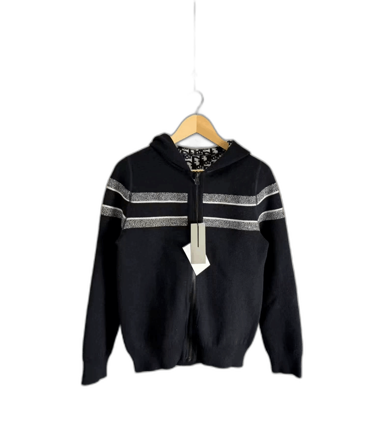 Dior Dior Navy Blue Cashmere Hooded Jacket-2506 Size US S / EU 44-46 / 1 - 1 Thumbnail