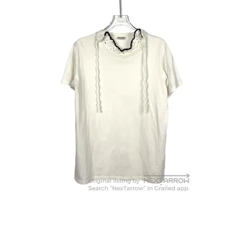Miu Miu Miu Miu White Wool Women's T-Shirt . Size M / US 6-8 / IT 42-44 - 1 Thumbnail