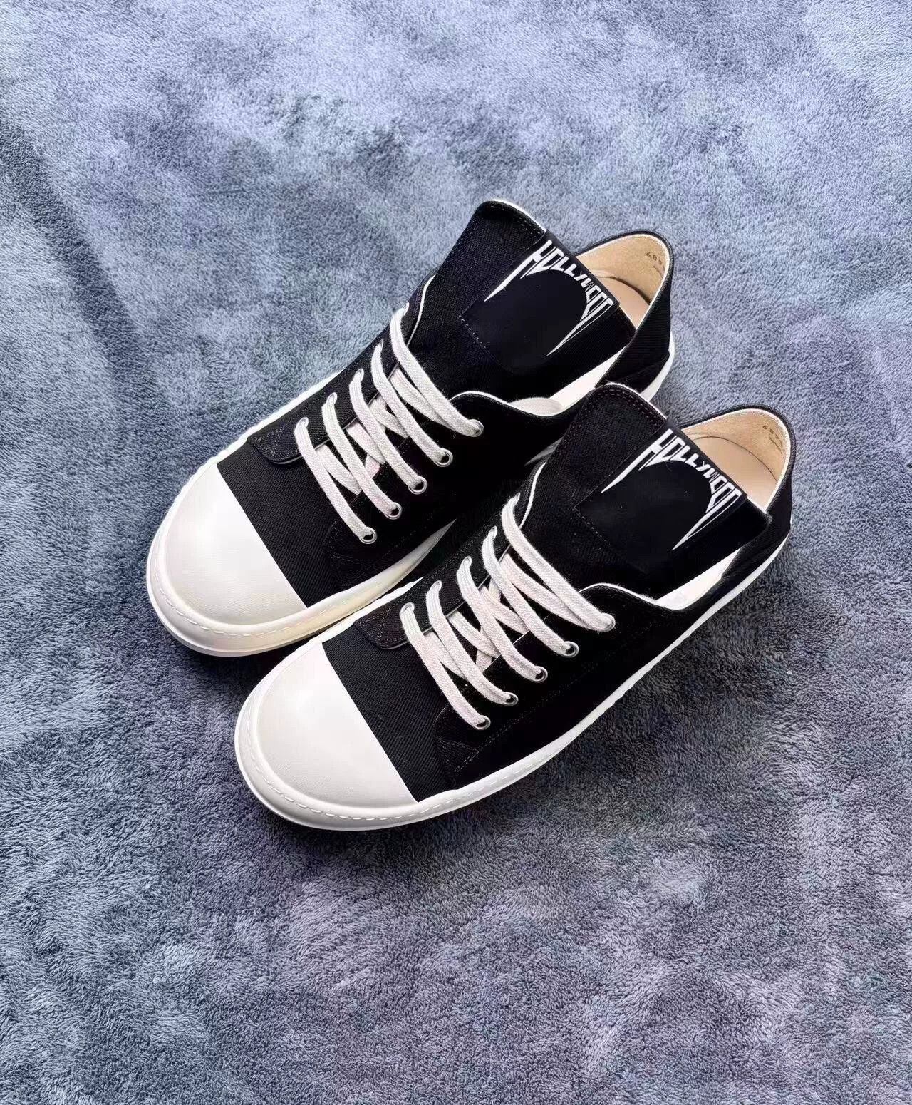 Rick Owens Rick Owens Black Lowtop Sneakers 25 Men Size US 10 / EU 43 - 1 Thumbnail