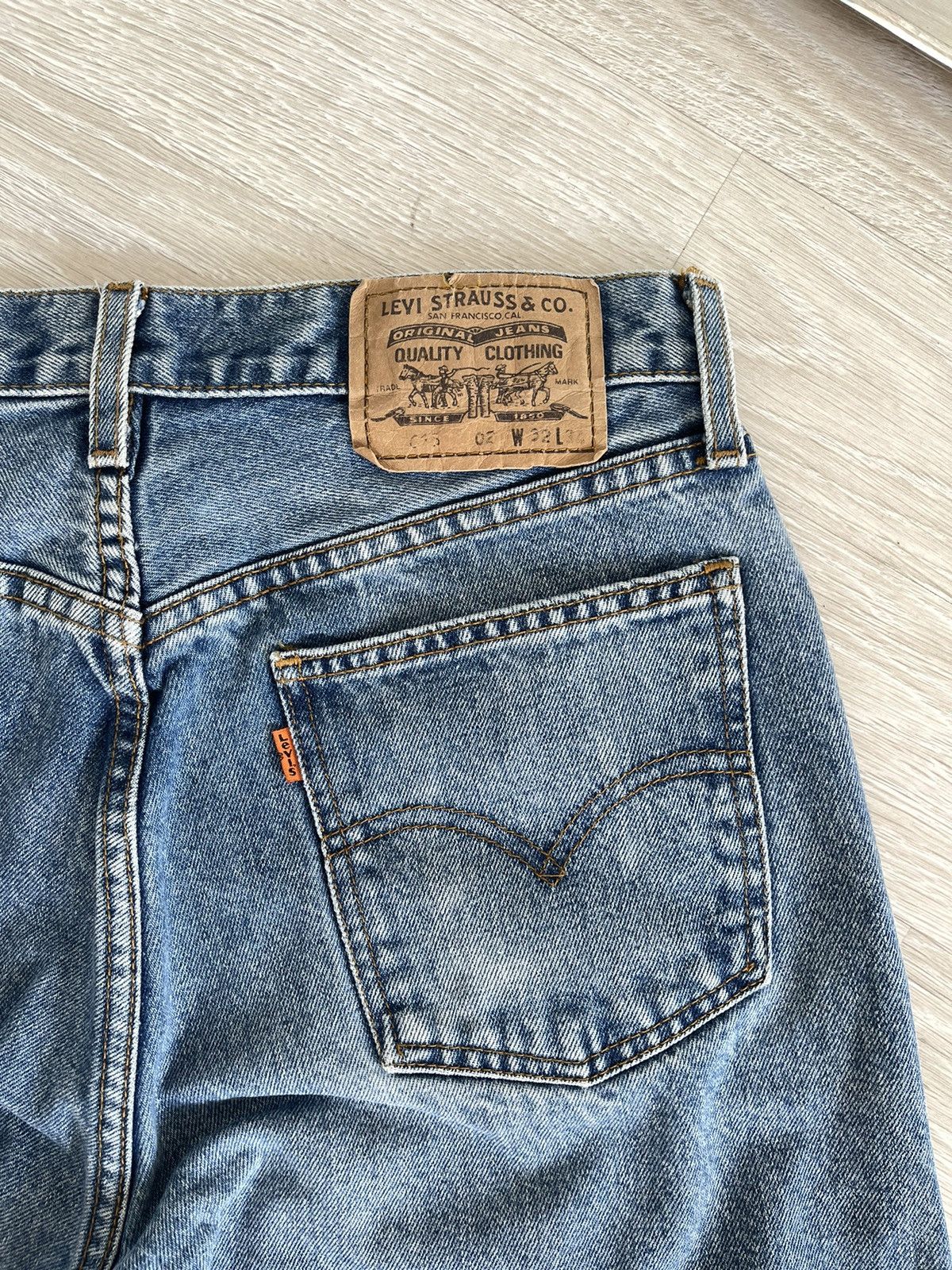Levi's 90's Levi's 615 Vintage Light Wash Orange Tab Straight Jeans Size US 30 / EU 46 - 16 Thumbnail