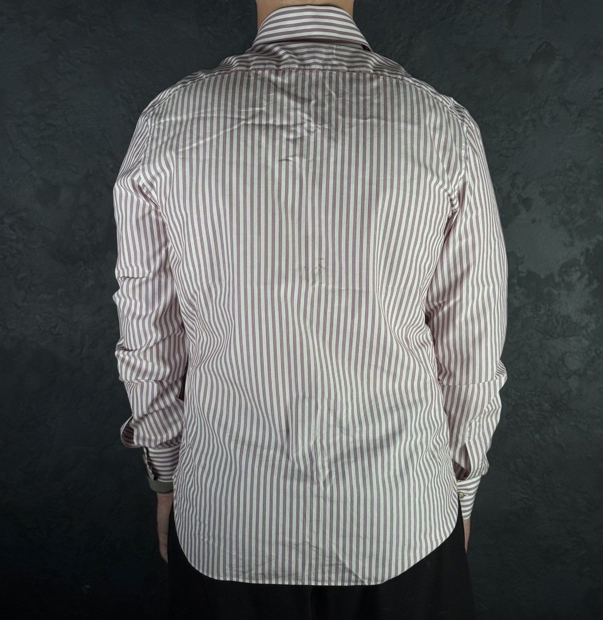 Kiton Kiton Men's Pink Stripe Cotton Long-Sleeve Button Shirt Size US L / EU 52-54 / 3 - 2 Thumbnail