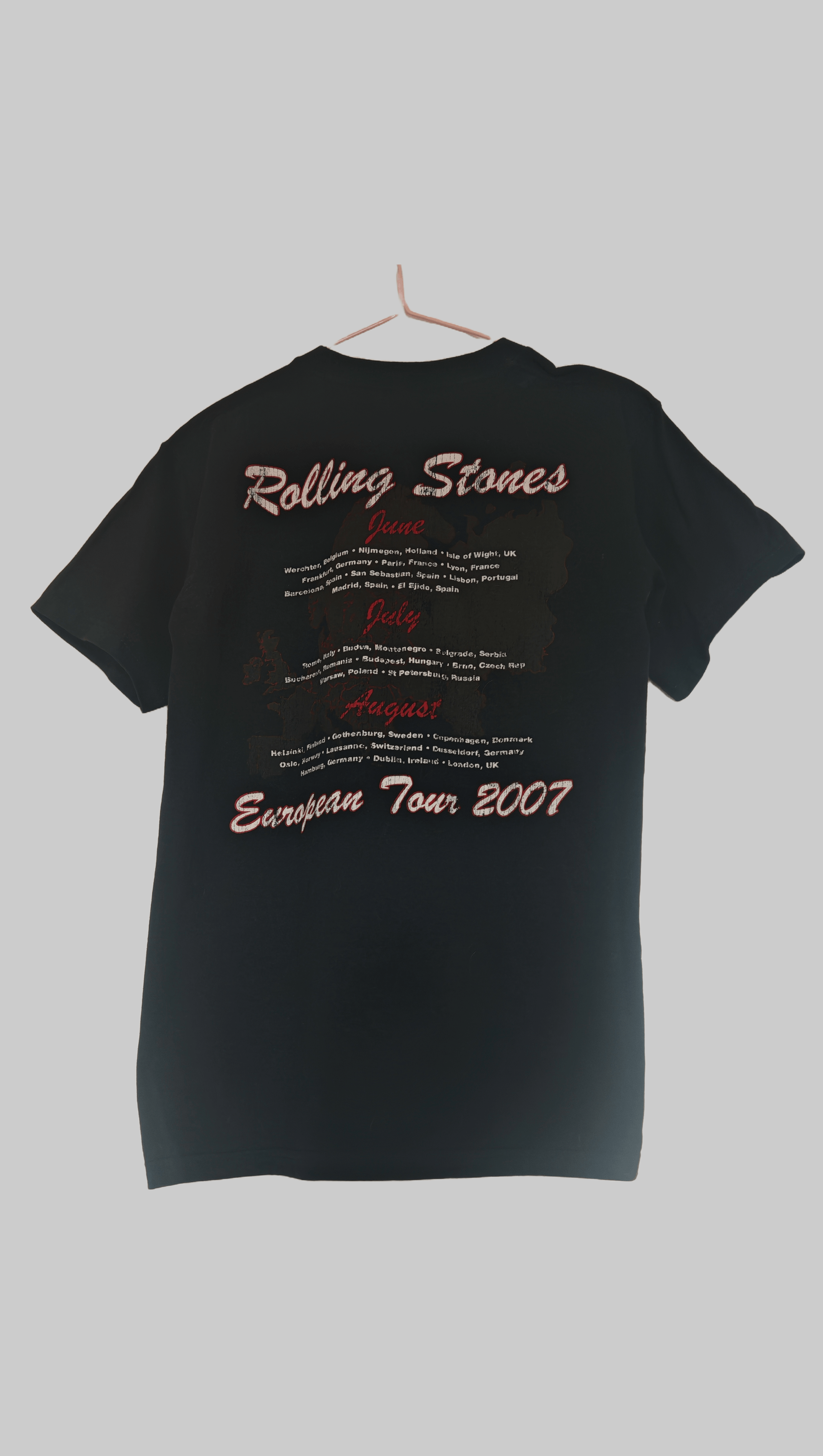 Fruit Of The Loom Vintage ROLLING STONES European 2007 Tour Tongue Tee sz S Size US S / EU 44-46 / 1 - 4 Thumbnail