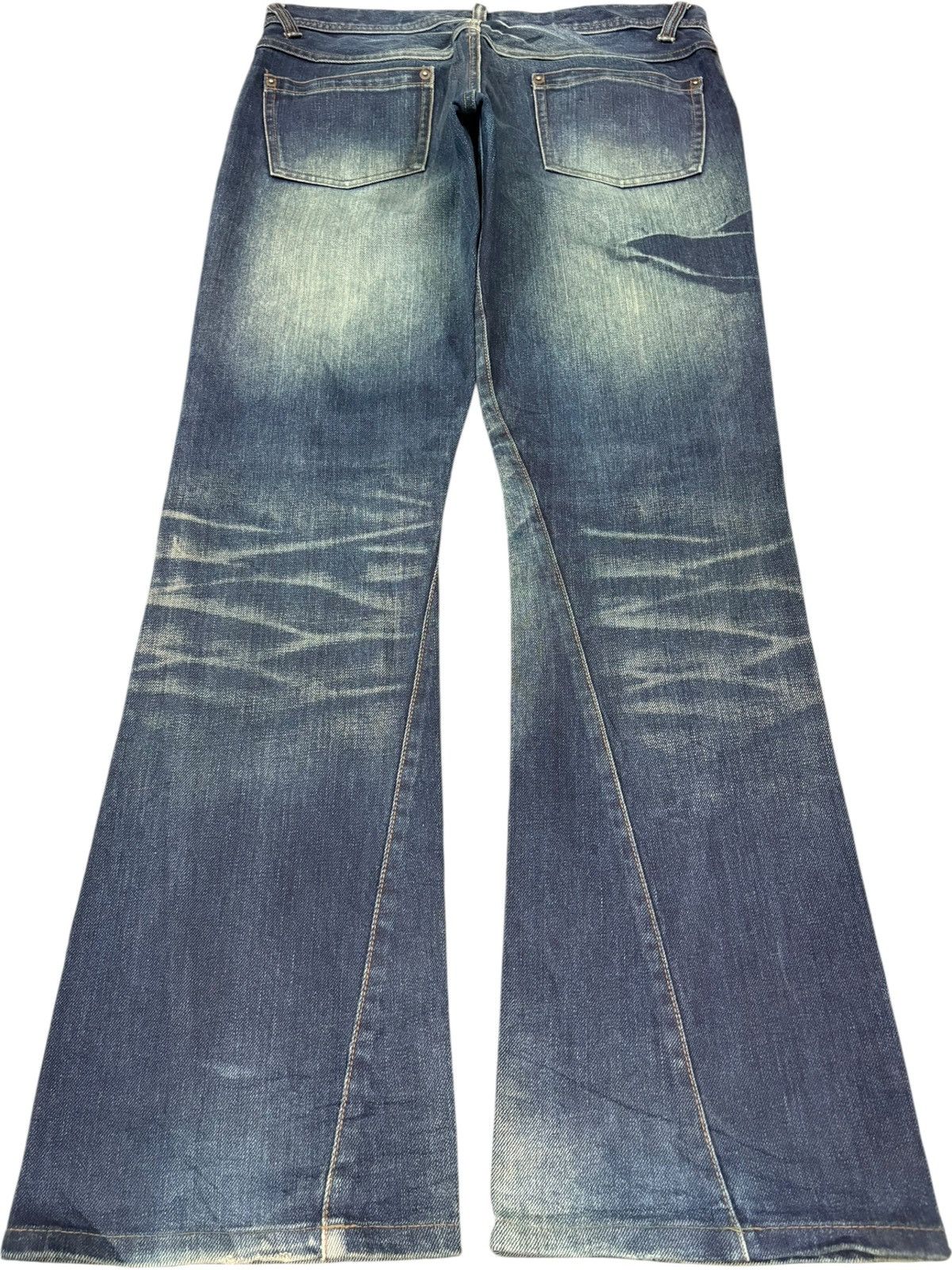 Schlussel Vintage Japanese Schlussel Sick Mud Wash Distress Flare Jean Size US 32 / EU 48 - 2 Thumbnail