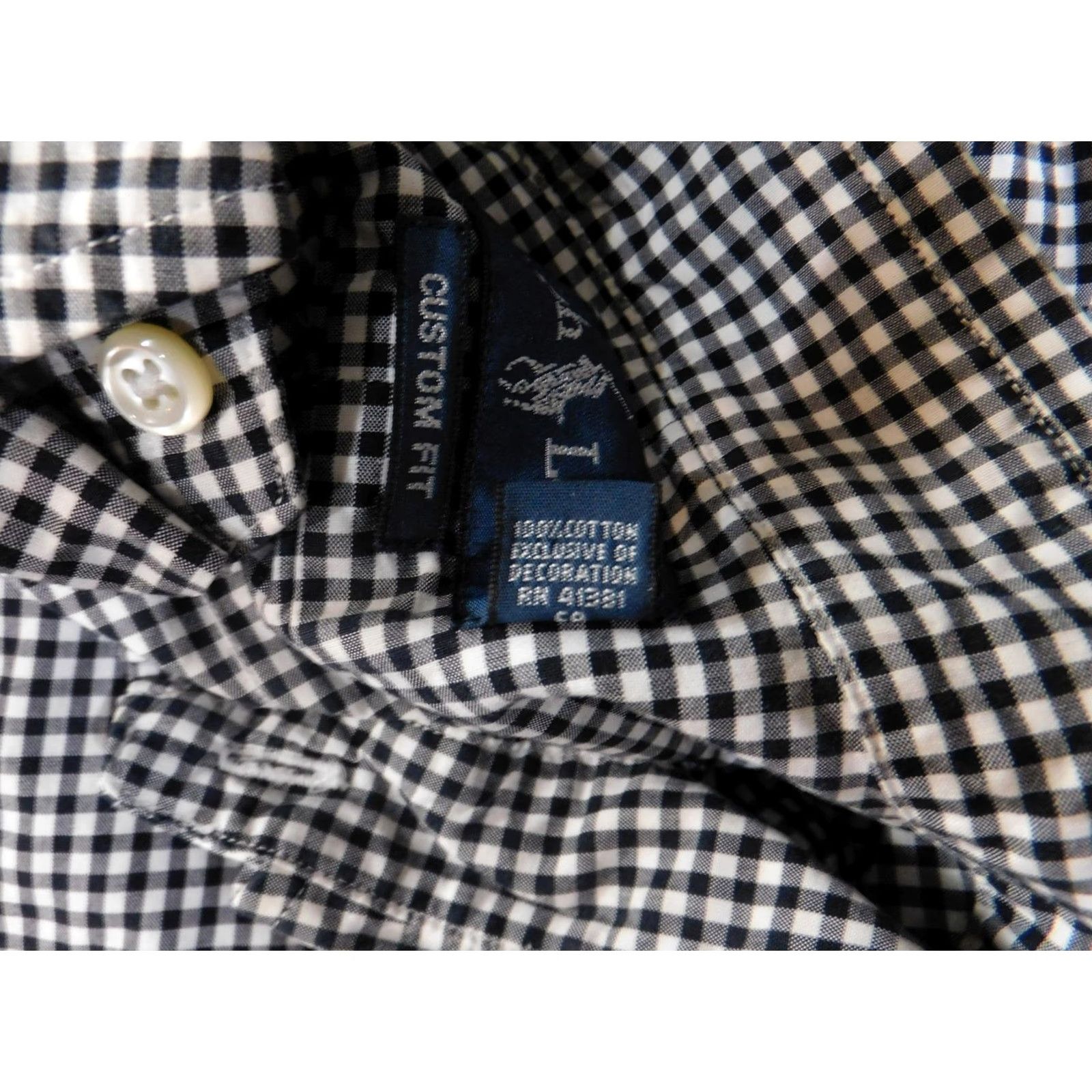 Ralph Lauren Ralph Lauren Shirt XL Men Blue White Gingham Check Button-Down Custom Fit Shirt Size US XL / EU 56 / 4 - 6 Thumbnail