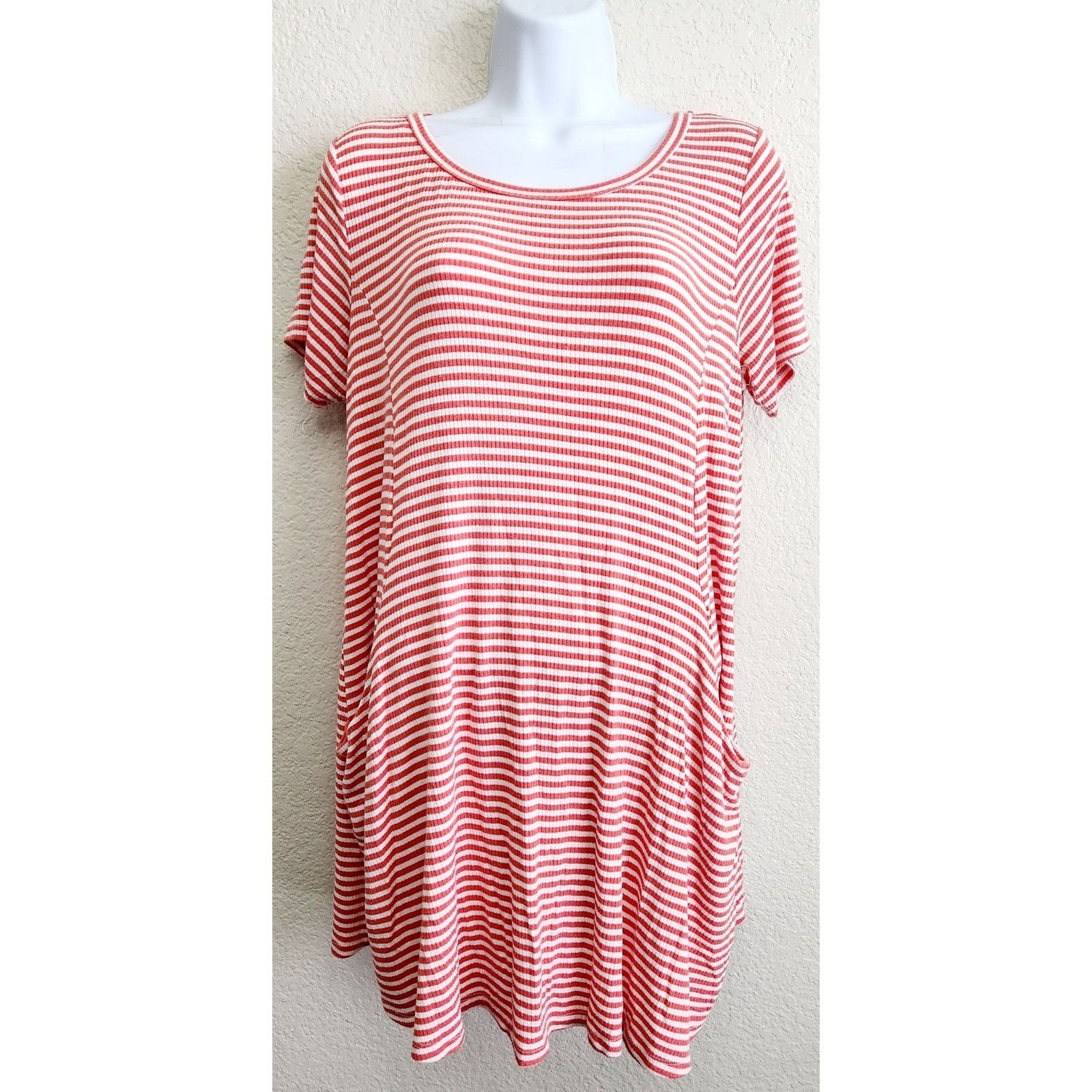 Other Lilypad Orange White Striped Mini Dress Front Pockets M Size M / US 6-8 / IT 42-44 - 1 Thumbnail