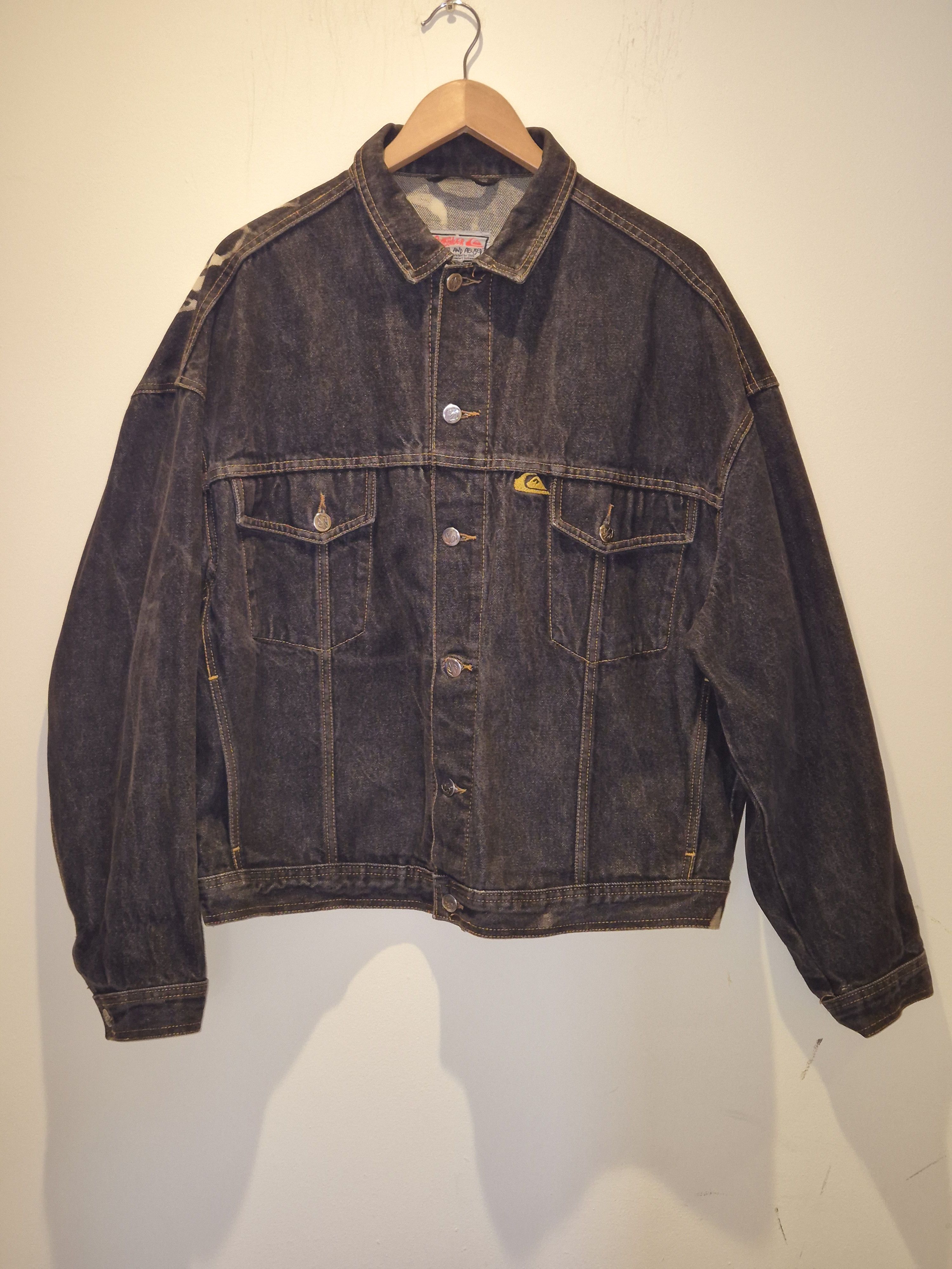 Quiksilver 1988 Quicksilver Used And Abused Men's Denim Jacket Size US L / EU 52-54 / 3 - 1 Thumbnail
