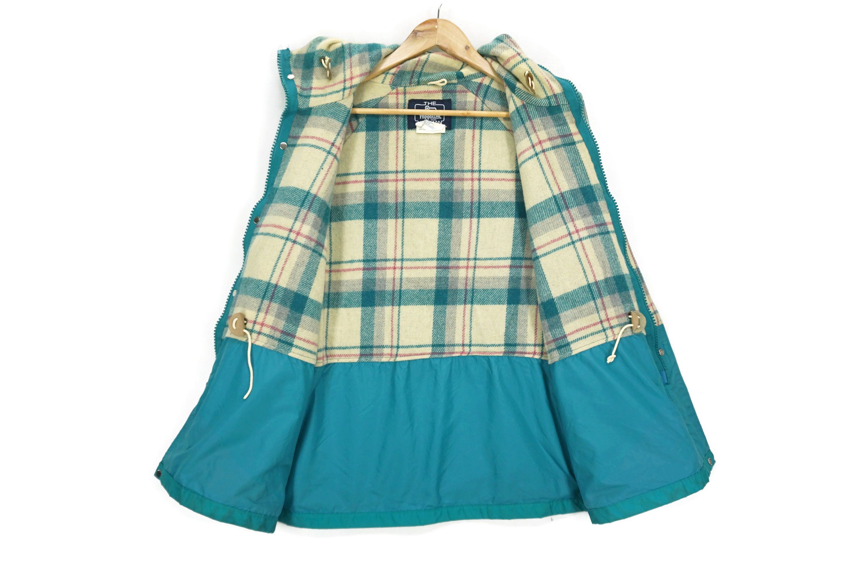 Woolrich Woolen Mills Vintage Woolrich 60/40 Plaid Tartan Lining Hooded Parka Size L / US 10 / IT 46 - 3 Thumbnail