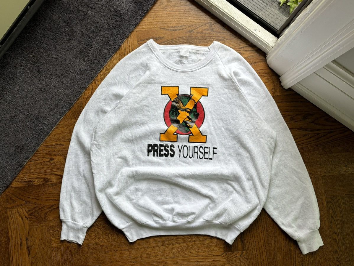 Rap Tees × Vintage Vintage Malcom X Xpress Yourself Crewneck Civil Rights 70s Size US M / EU 48-50 / 2 - 8 Thumbnail