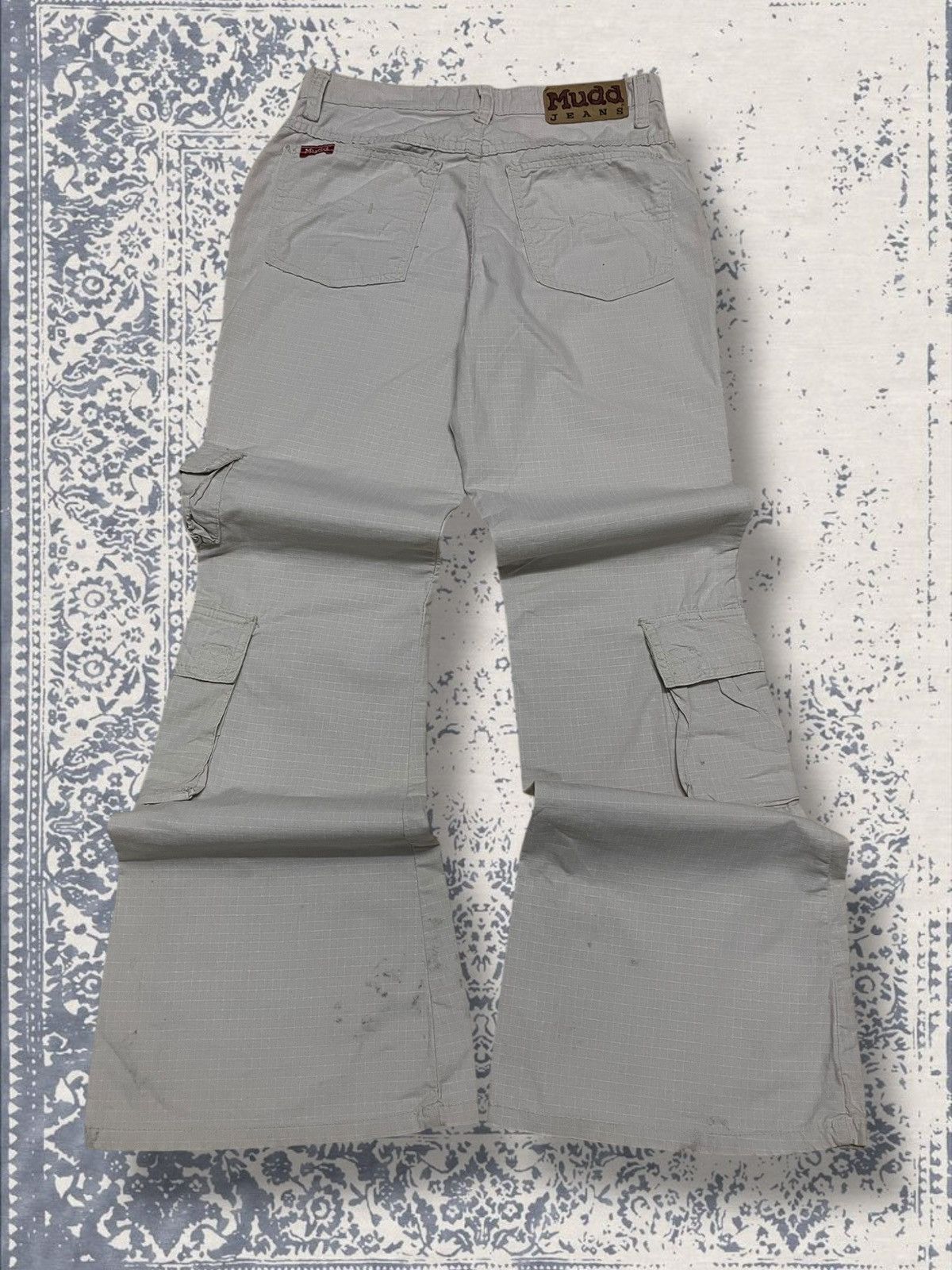 Designer × Japanese Brand × Vintage Vintage 1990s Japan Designer Streetwear Mudd Flared Cargo Size US 27 - 8 Thumbnail