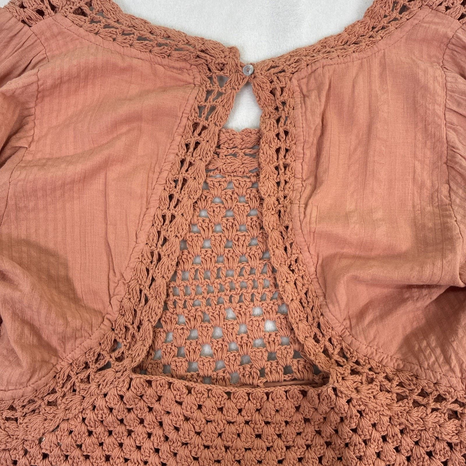 Free People Free People Crocheted Crop Bell Sleeve Boho Top Small Size S / US 4 / IT 40 - 12 Thumbnail