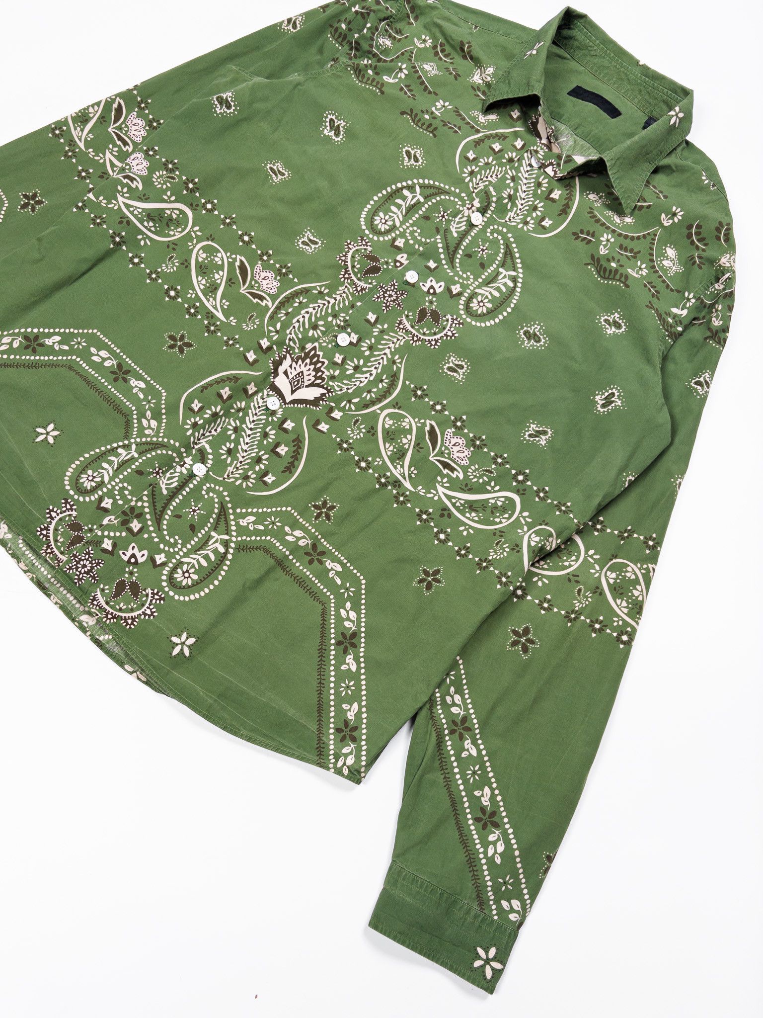 Burberry Prorsum Burberry Prorsum AW15 Paisley Bandana Print Shirt Size US L / EU 52-54 / 3 - 3 Thumbnail