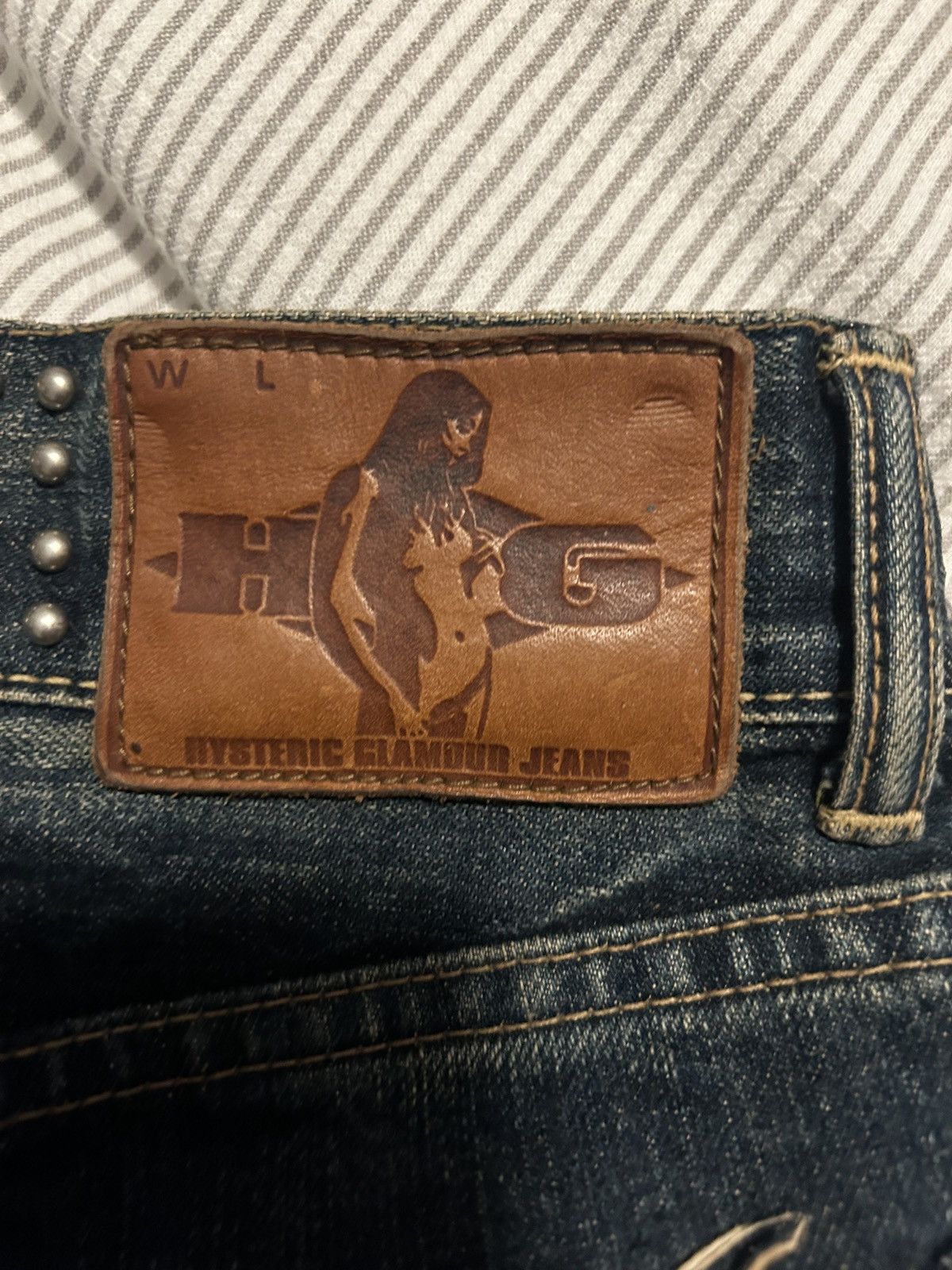 Hysteric Glamour × Japanese Brand × Vintage Hysteric Glamour Studded Jeans Size US 32 / EU 48 - 3 Thumbnail