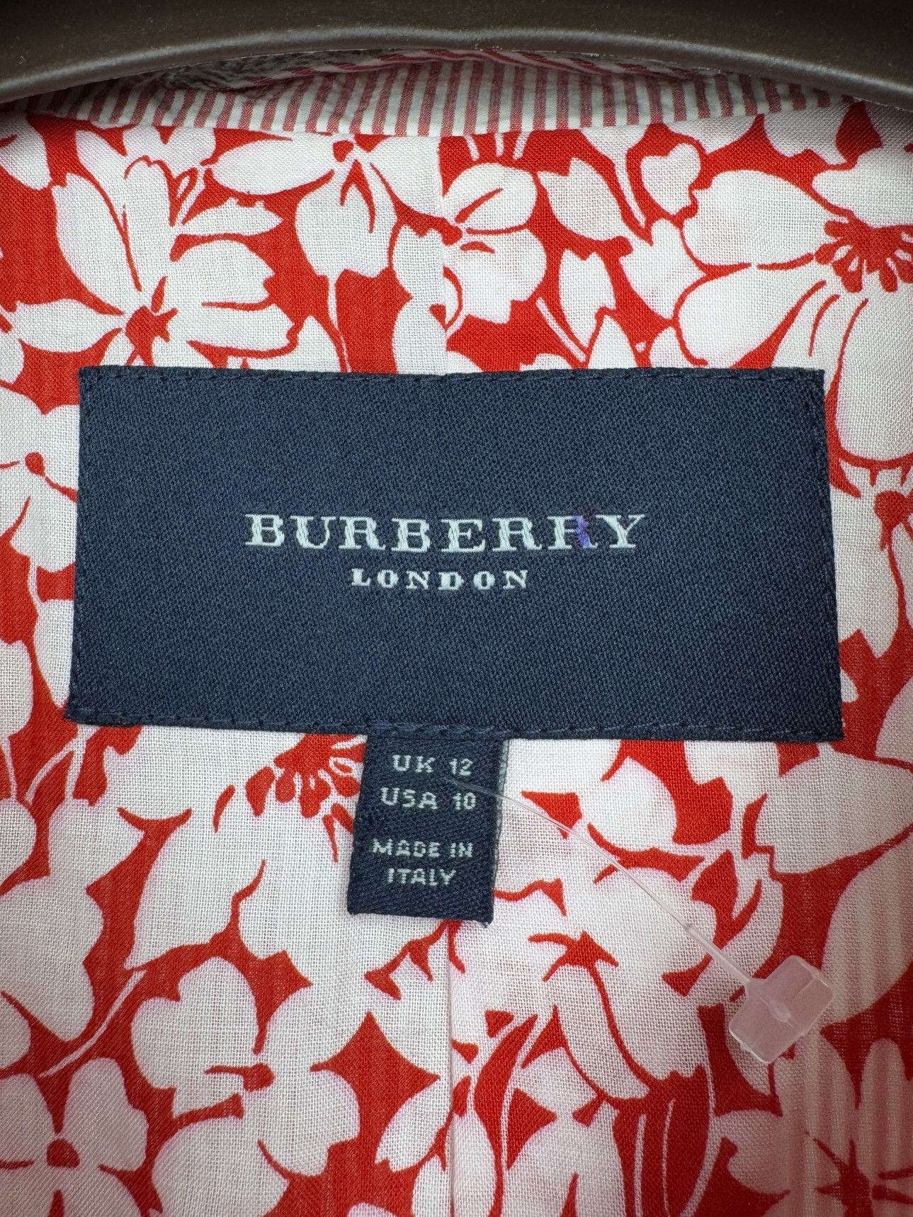 Burberry Burberry London Red Striped cotton made in Italy blazer US10 Size L / US 10 / IT 46 - 9 Thumbnail
