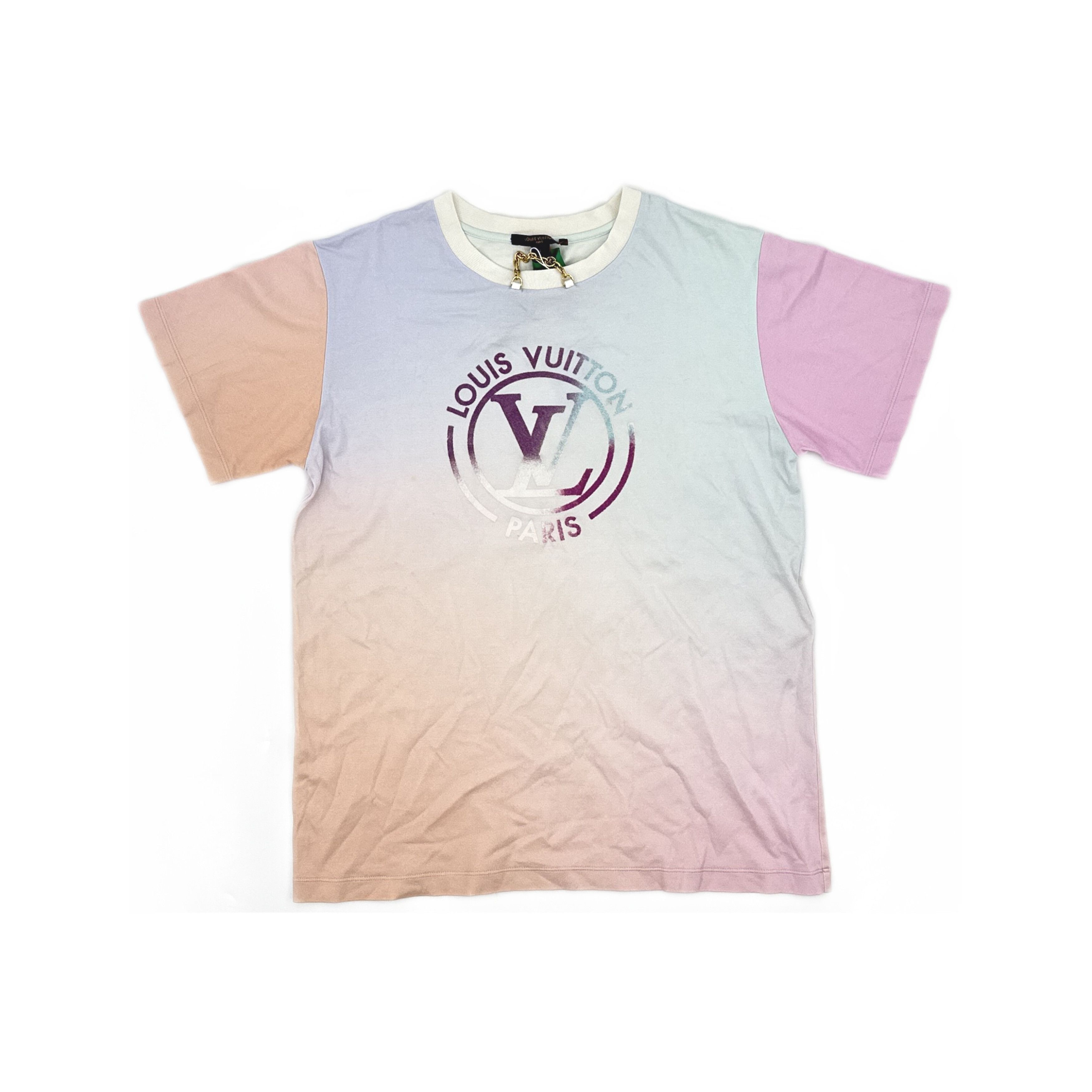 Louis Vuitton Louis Vuitton Gradient Logo Print T-Shirt Size L Size L / US 10 / IT 46 - 1 Thumbnail