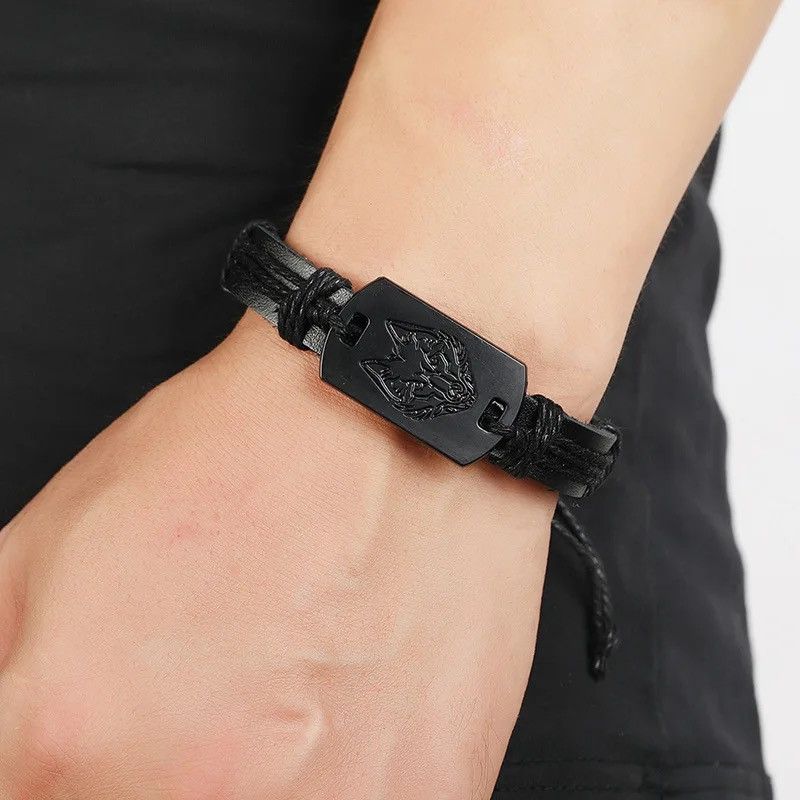 Designer × Vintage Multi-layer Woven Leather Rope Bracelet Size ONE SIZE - 2 Thumbnail