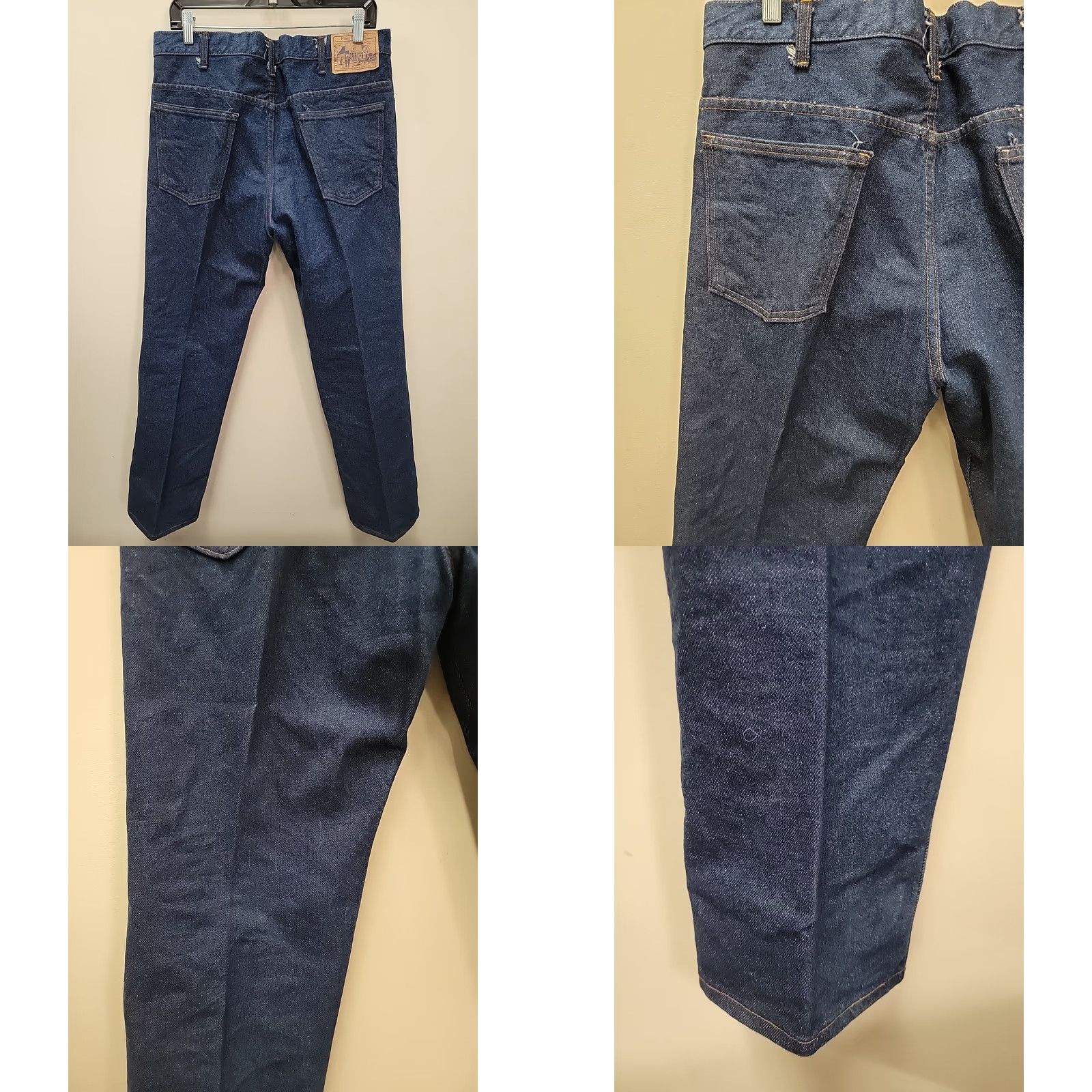 JCPenney VINTAGE JCPenney Jeans Mens 36x30 Denim 100% Cotton Blue Dark Wash 5-Pocket Size US 36 / EU 52 - 8 Thumbnail
