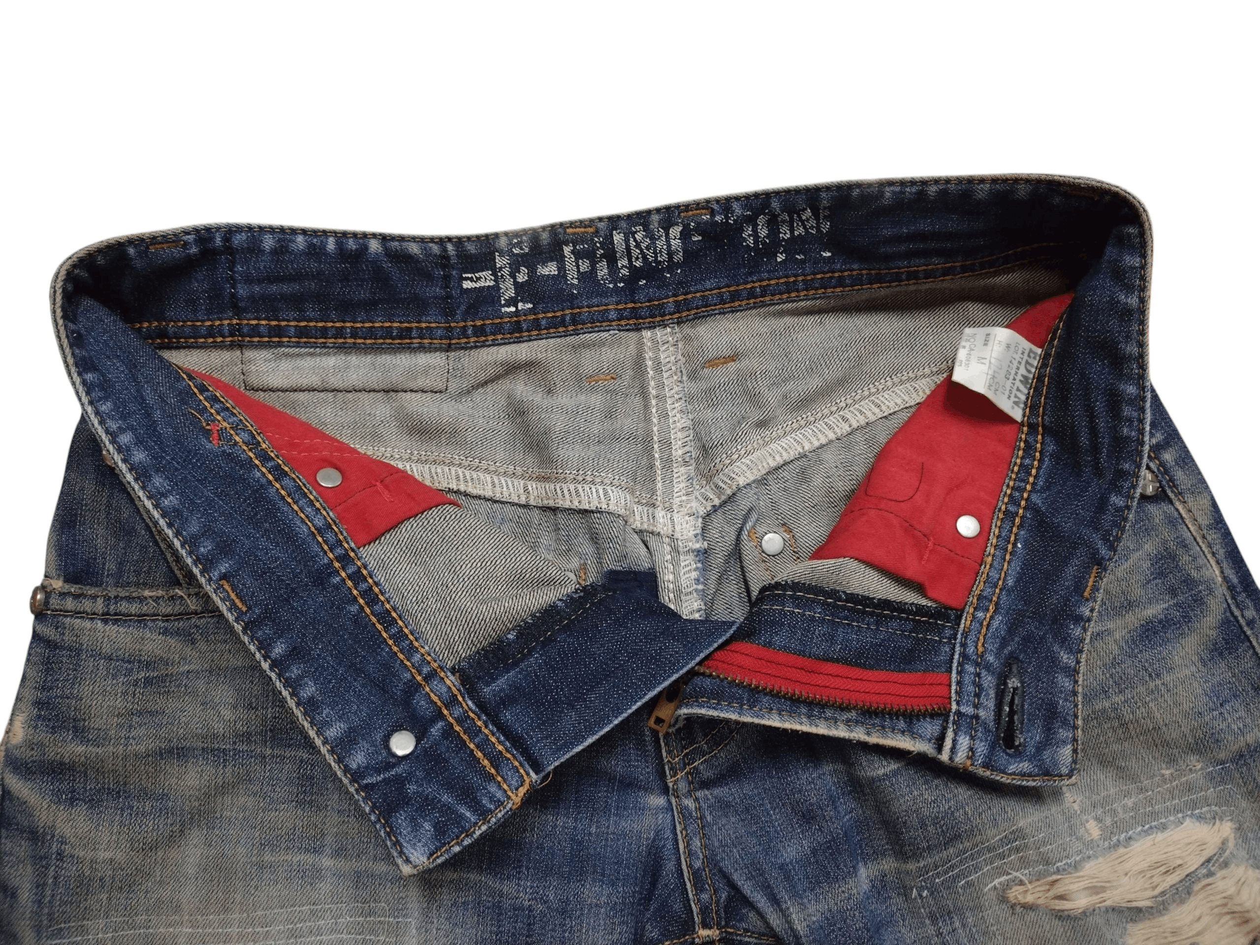 Edwin 💥Distressed Edwin E Function Awesome Character Jeans Size US 32 / EU 48 - 9 Thumbnail