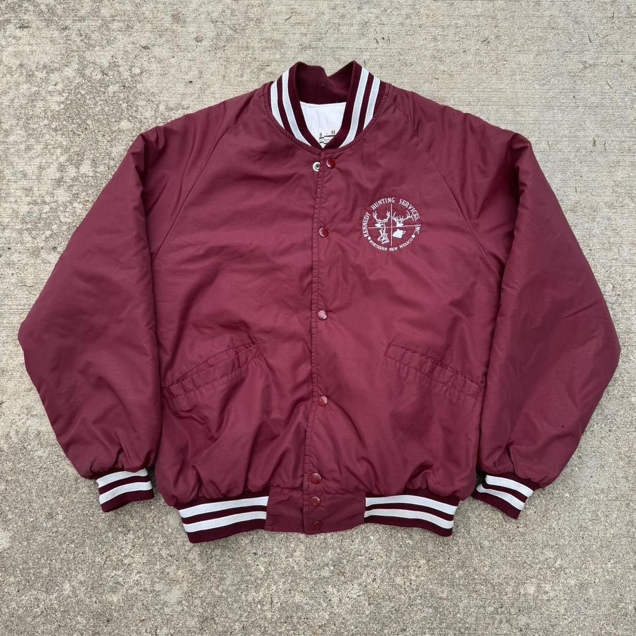 Vintage True vintage 80s burgundy hunting bomber jacket Size US L / EU 52-54 / 3 - 1 Thumbnail