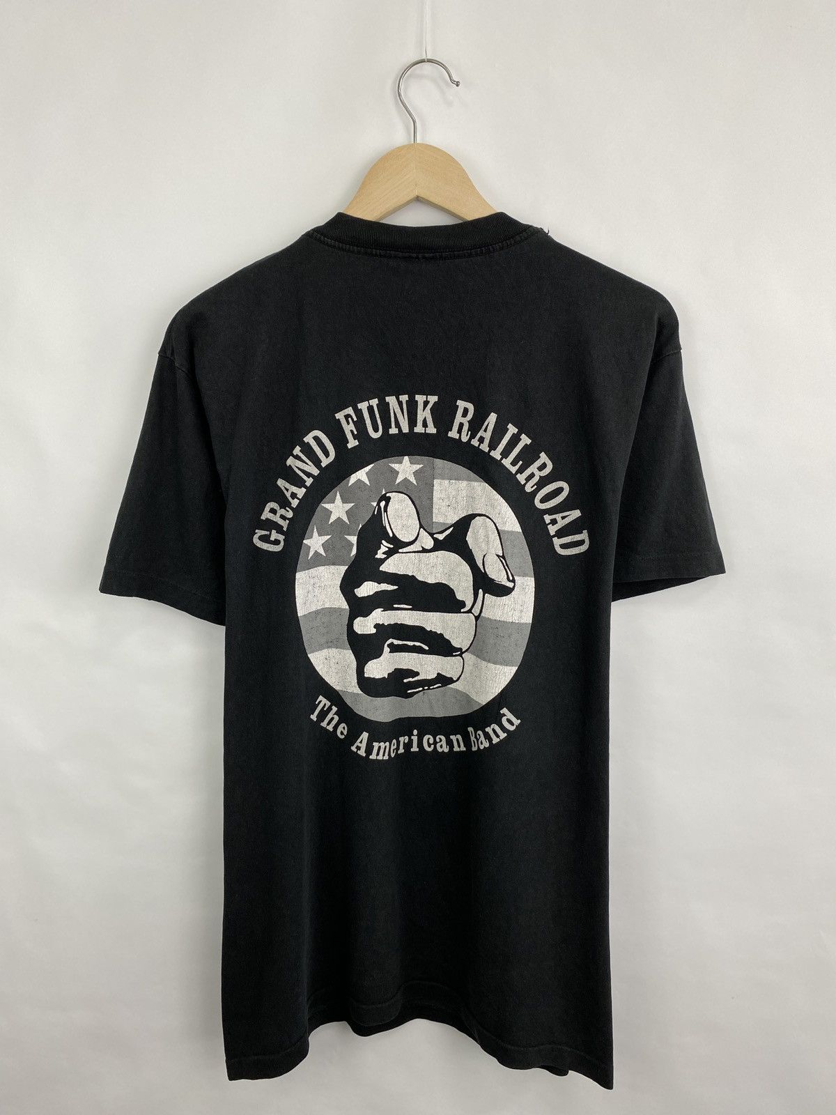 Band Tees 🇺🇸 Vintage 90s Grand Funk Railroad The American Hard Rock Tee Size US L / EU 52-54 / 3 - 9 Thumbnail